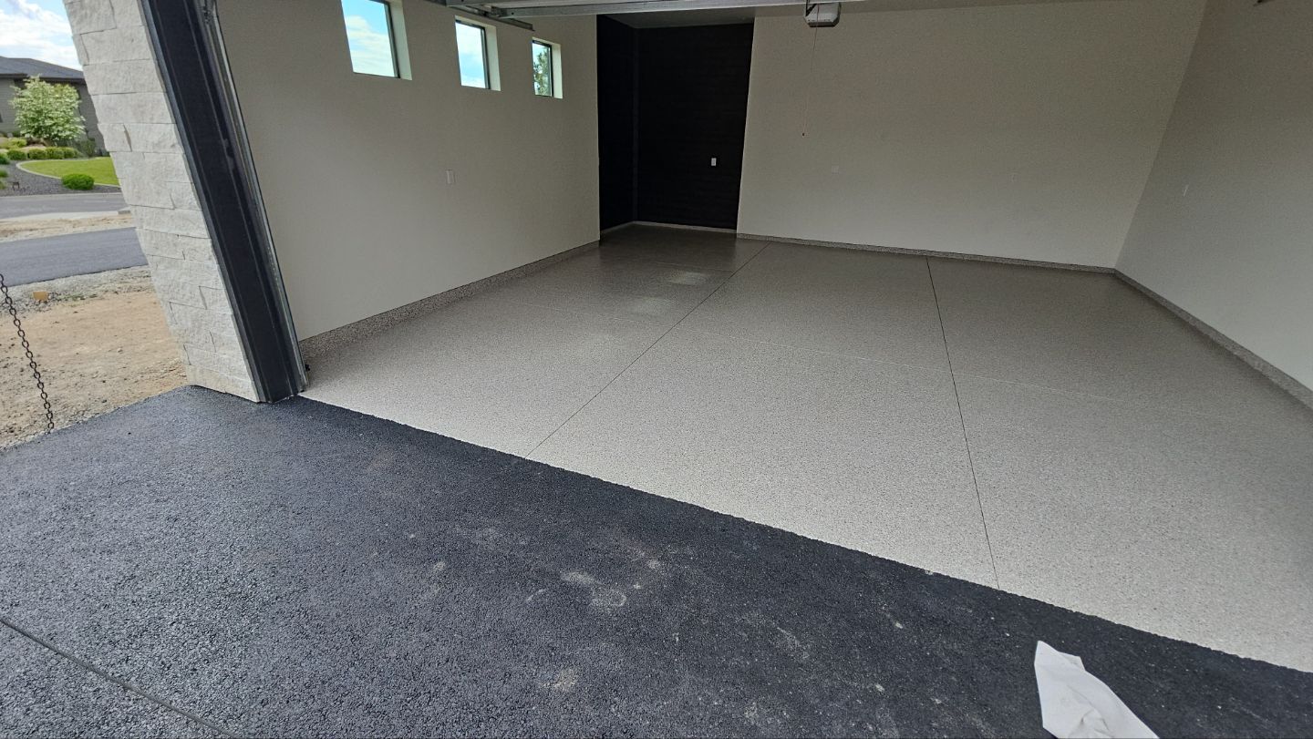 Garage Transformation using Claystone Hybrid by Croc Coatings, LLC