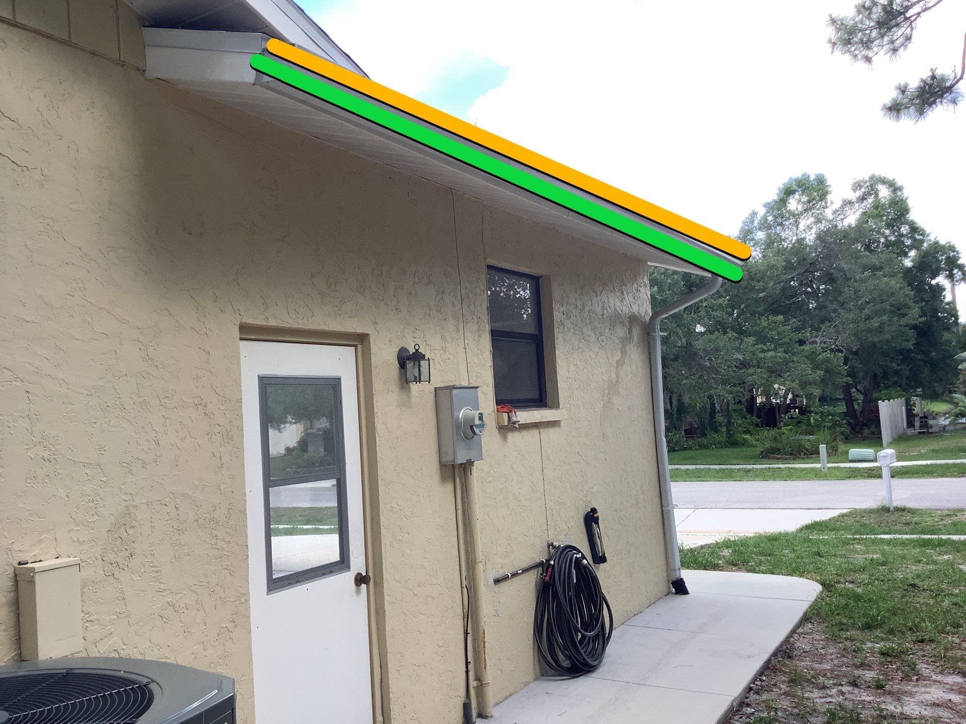 New Soffit and Fascia and White Gutters  by Gutter Professors