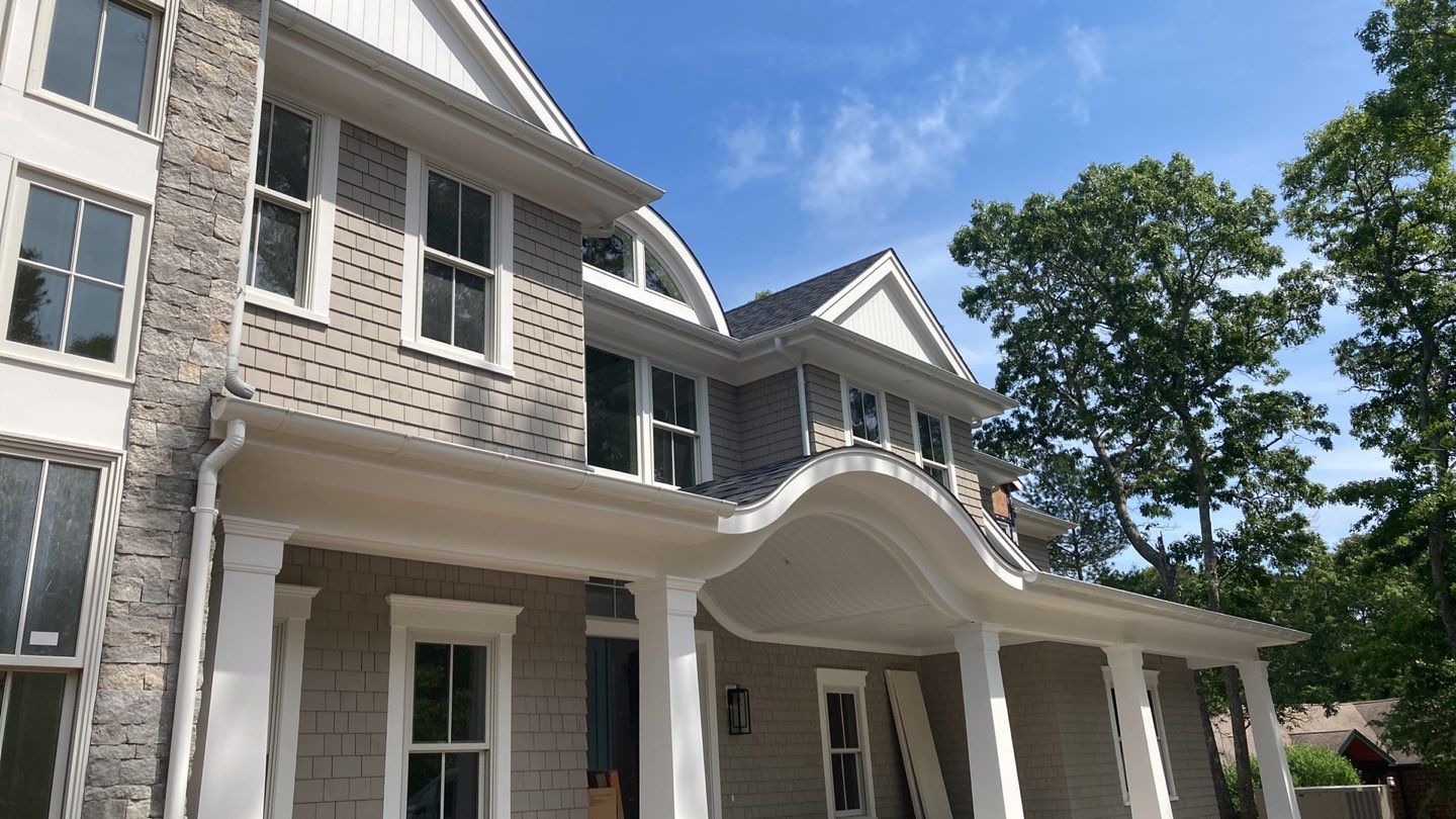 Gutter Installation using 6" Half Round Aluminum Gutter in New Seabury, MA by Gutter Pro Enterprises