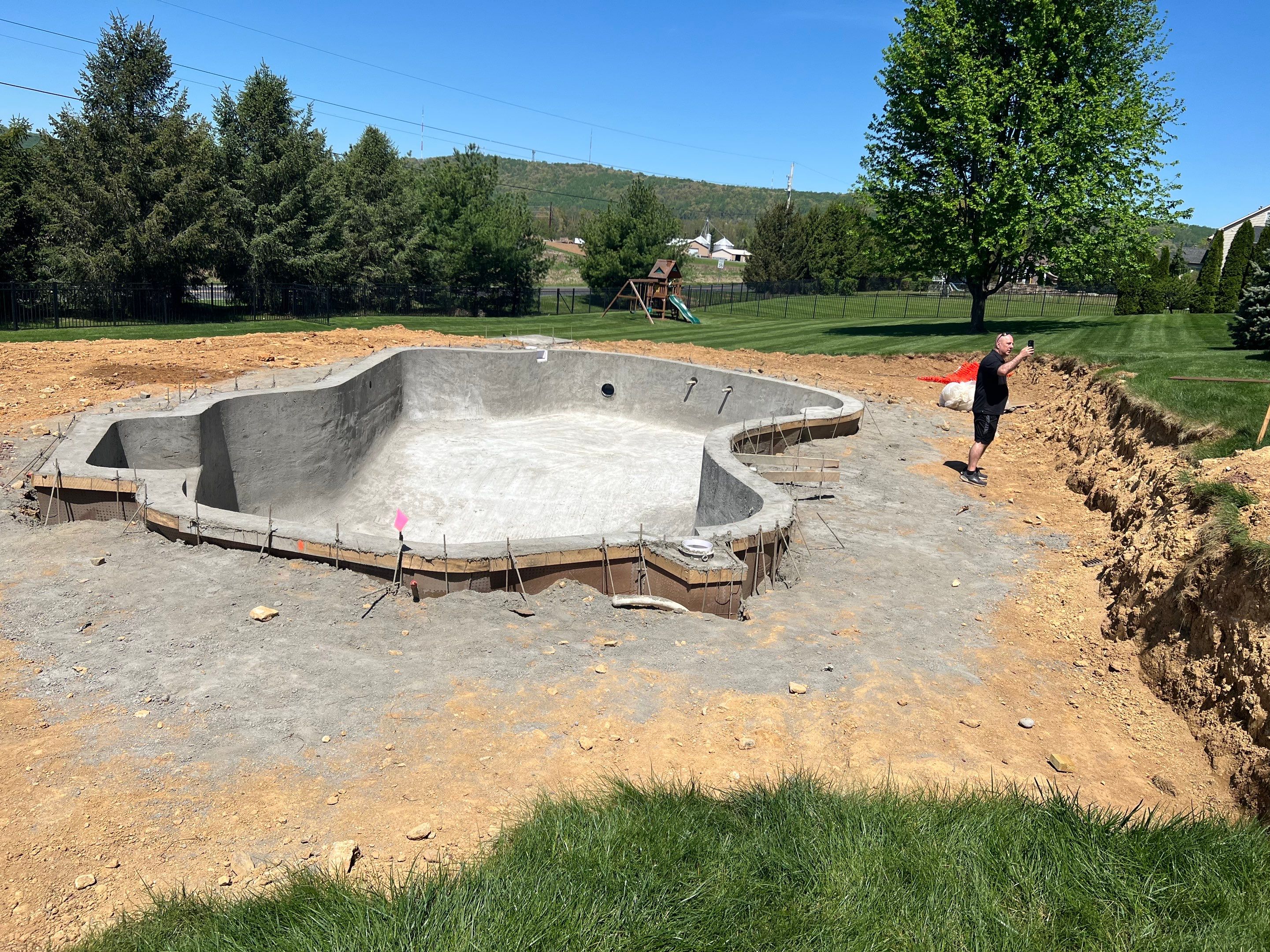 stamped concrete pool deck  by Architectural Concrete Design
