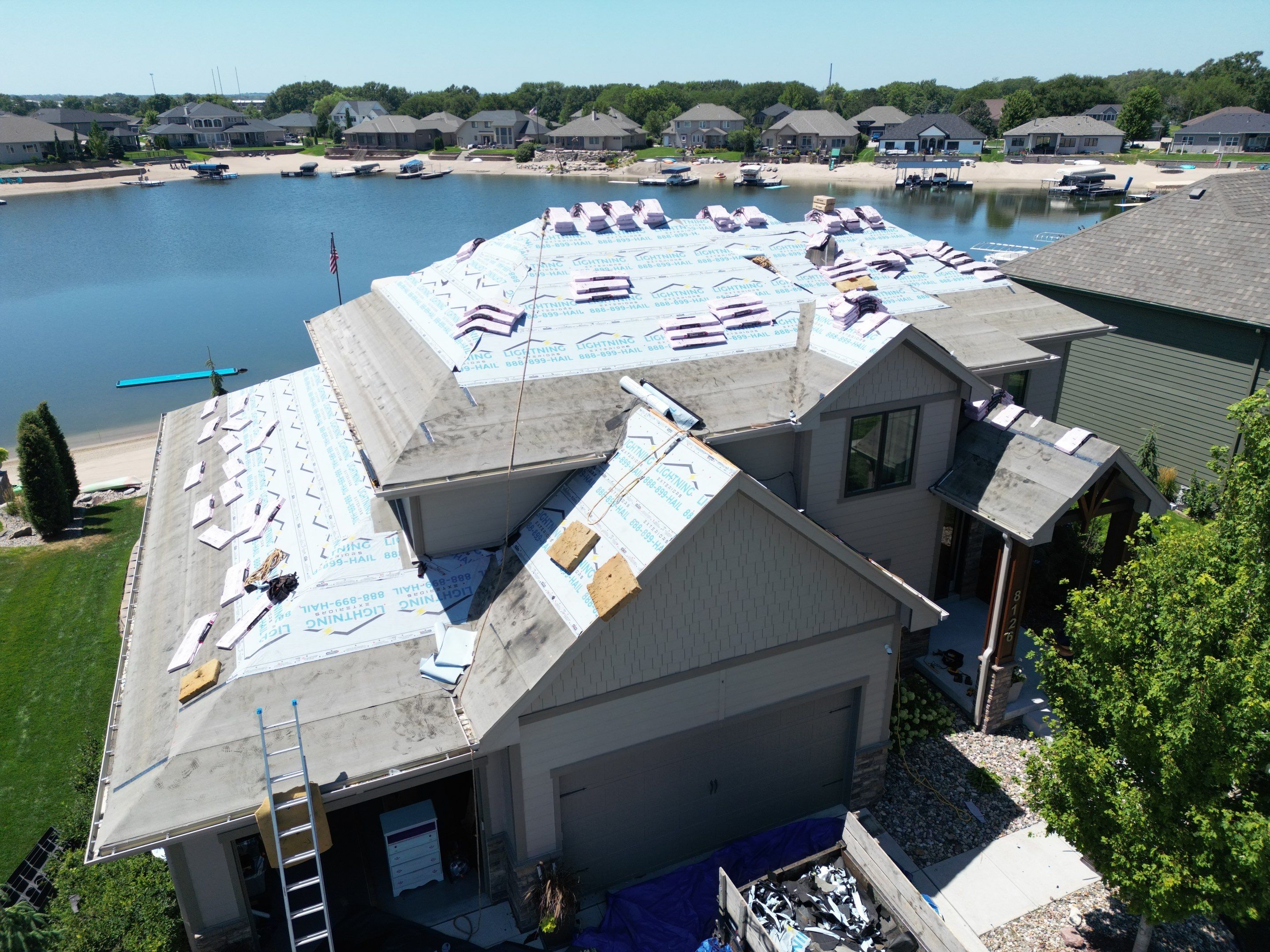 Residential Roofing Installation using Owens Corning Duration Summer Harvest by Lightning Exteriors