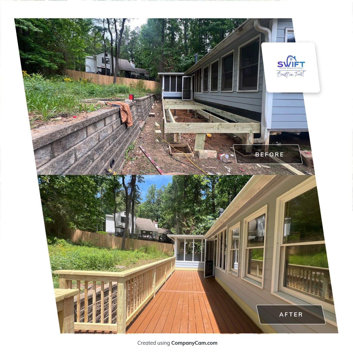 Custom Deck Construction and Exterior Painting Transformation in Kennesaw by Swift Home Renovations