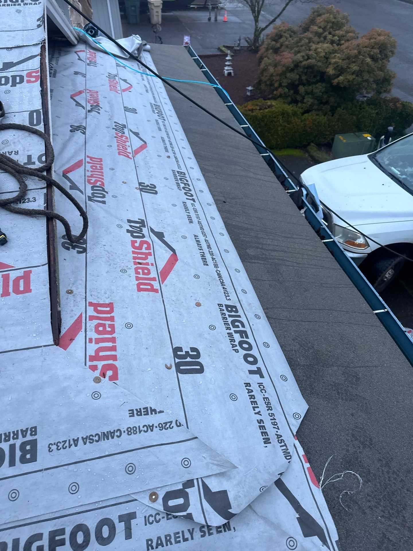 Residential Roofing Installation using IKO Dynasty (Color: Frostone Grey) by Orezona Building & Roofing Company, Inc.