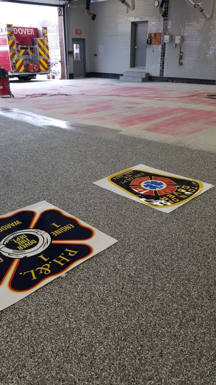 Dover Firehouse with their new Smoke Floor! by Spectrum Painting, LLC