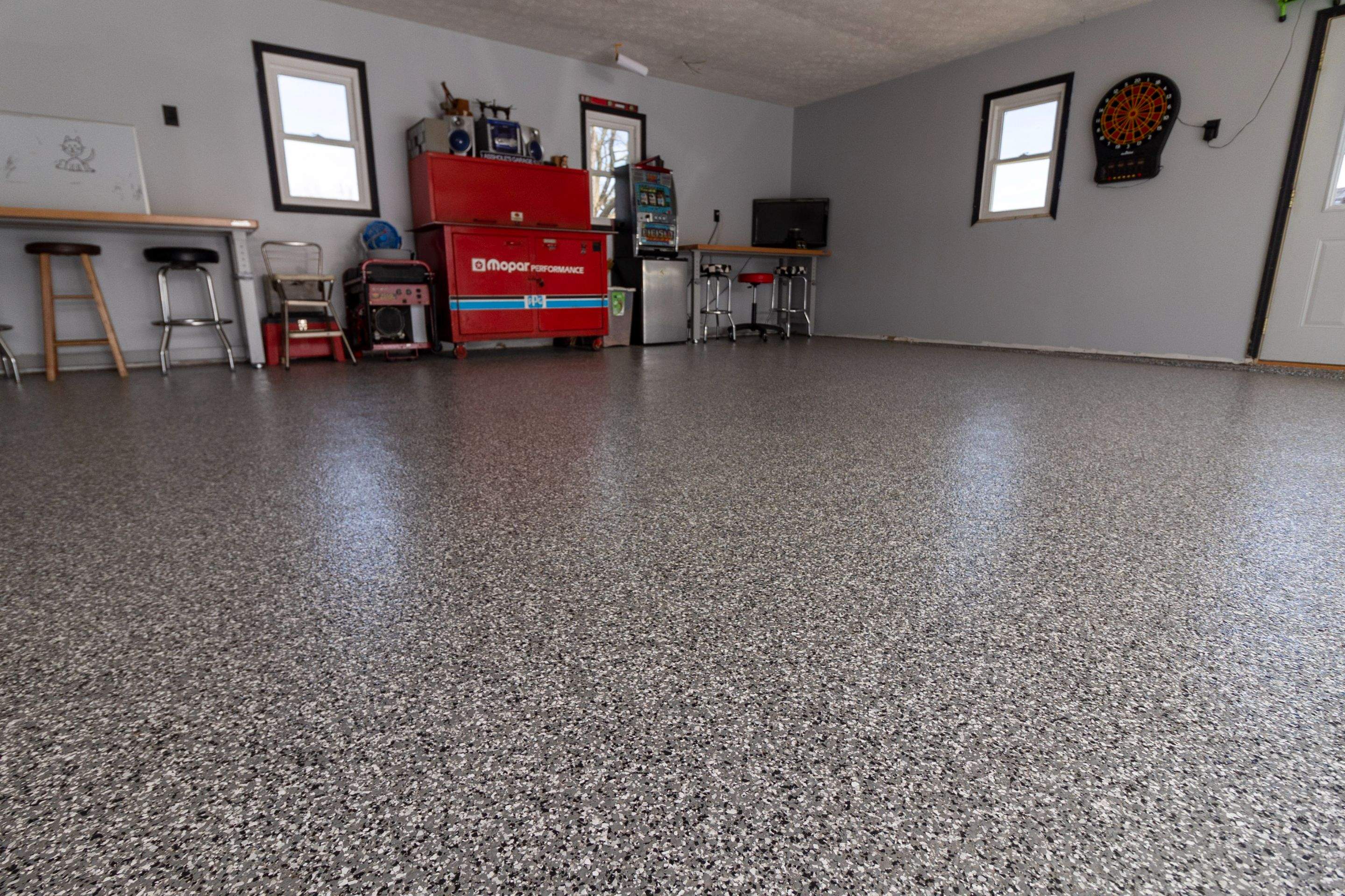 Garage Floor using Smoke by Your1DayFloor.com