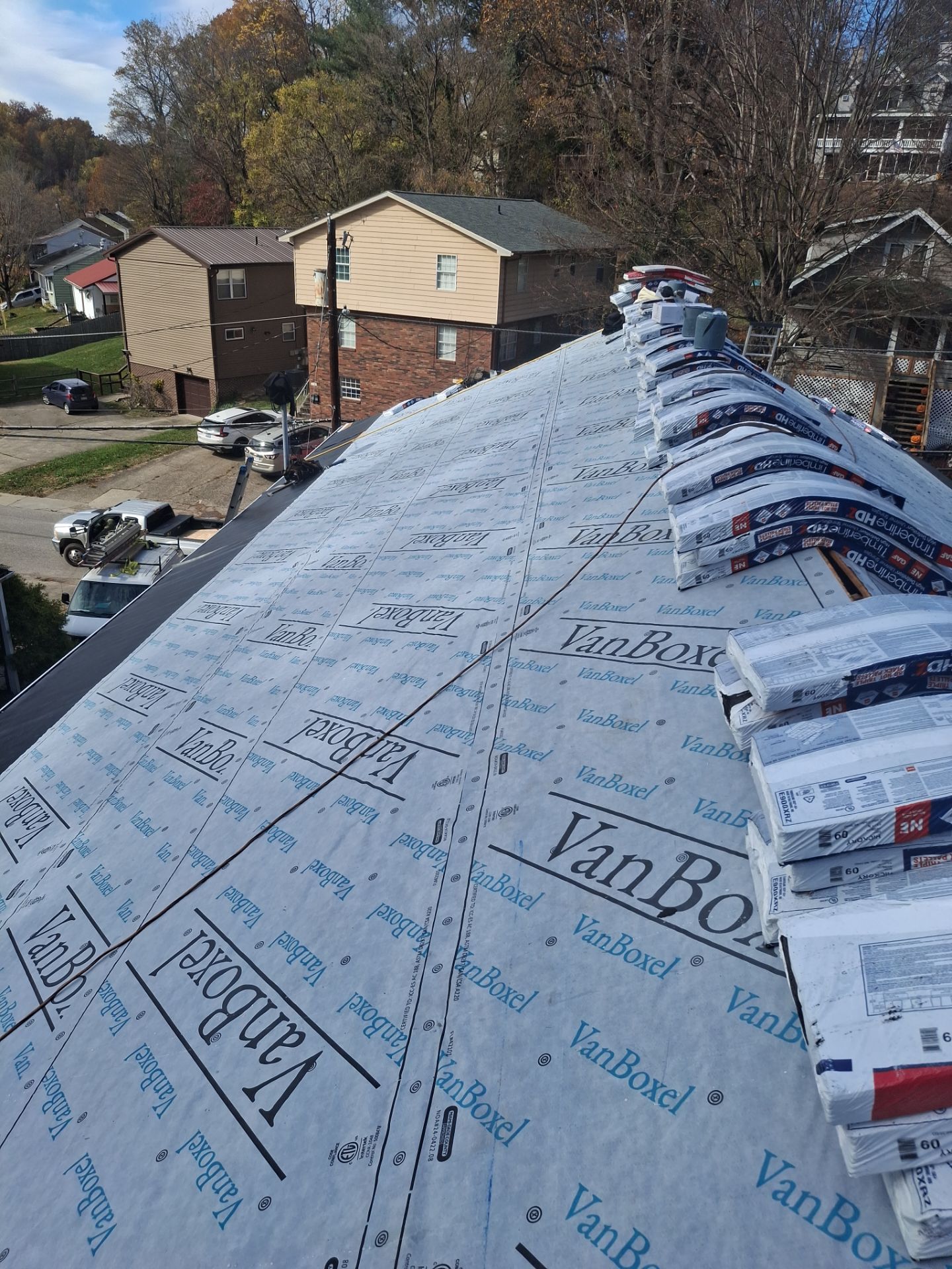 Residential Roofing Installation using GAF TImberline HDZ Hickory by Rainstoppers Roofing