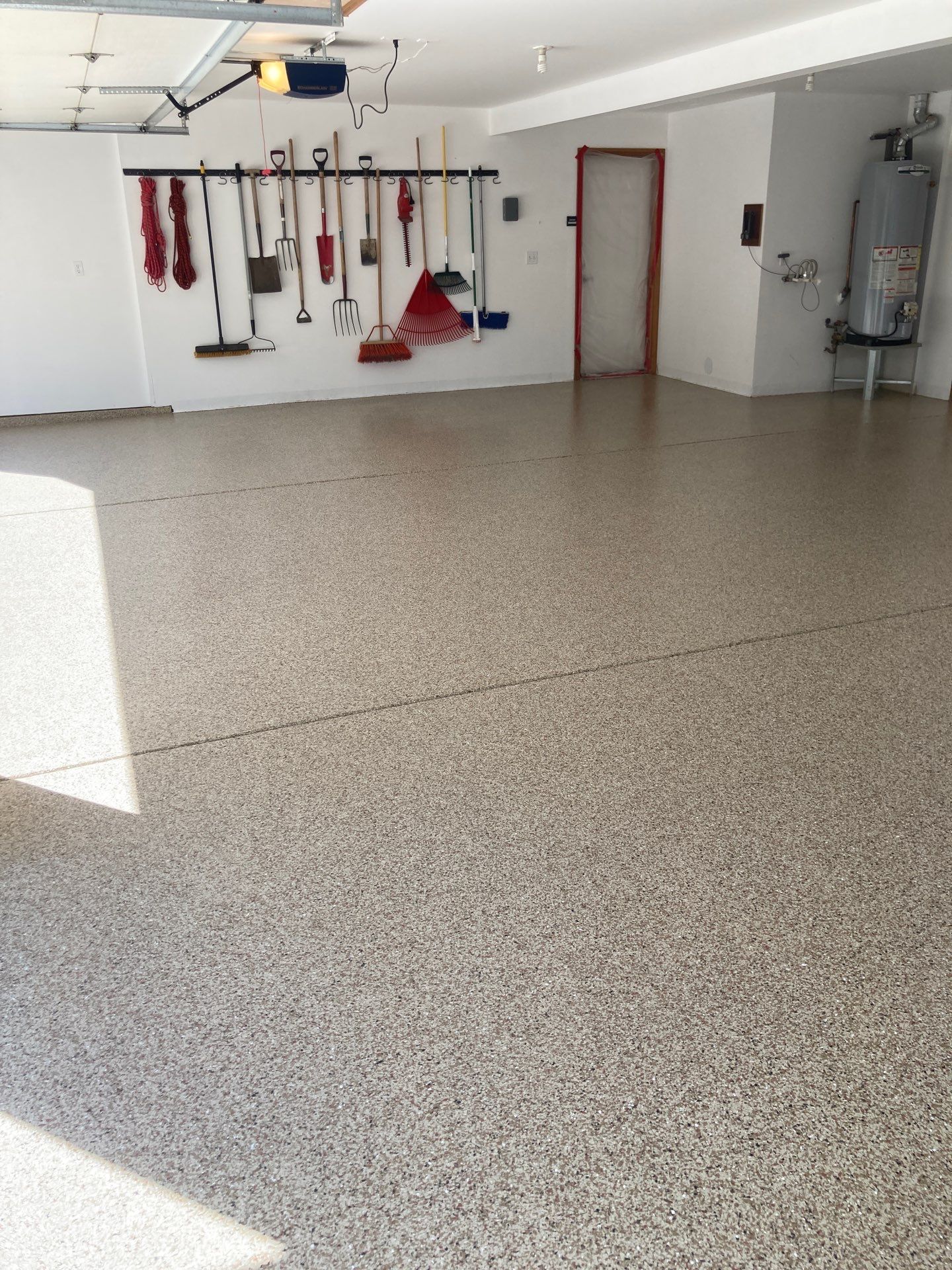 Garage Transformation using Pecan by Croc Coatings, LLC