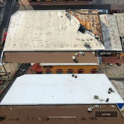 Commercial Roofing Installation using Thermoplastic Polyolefin - GAF 