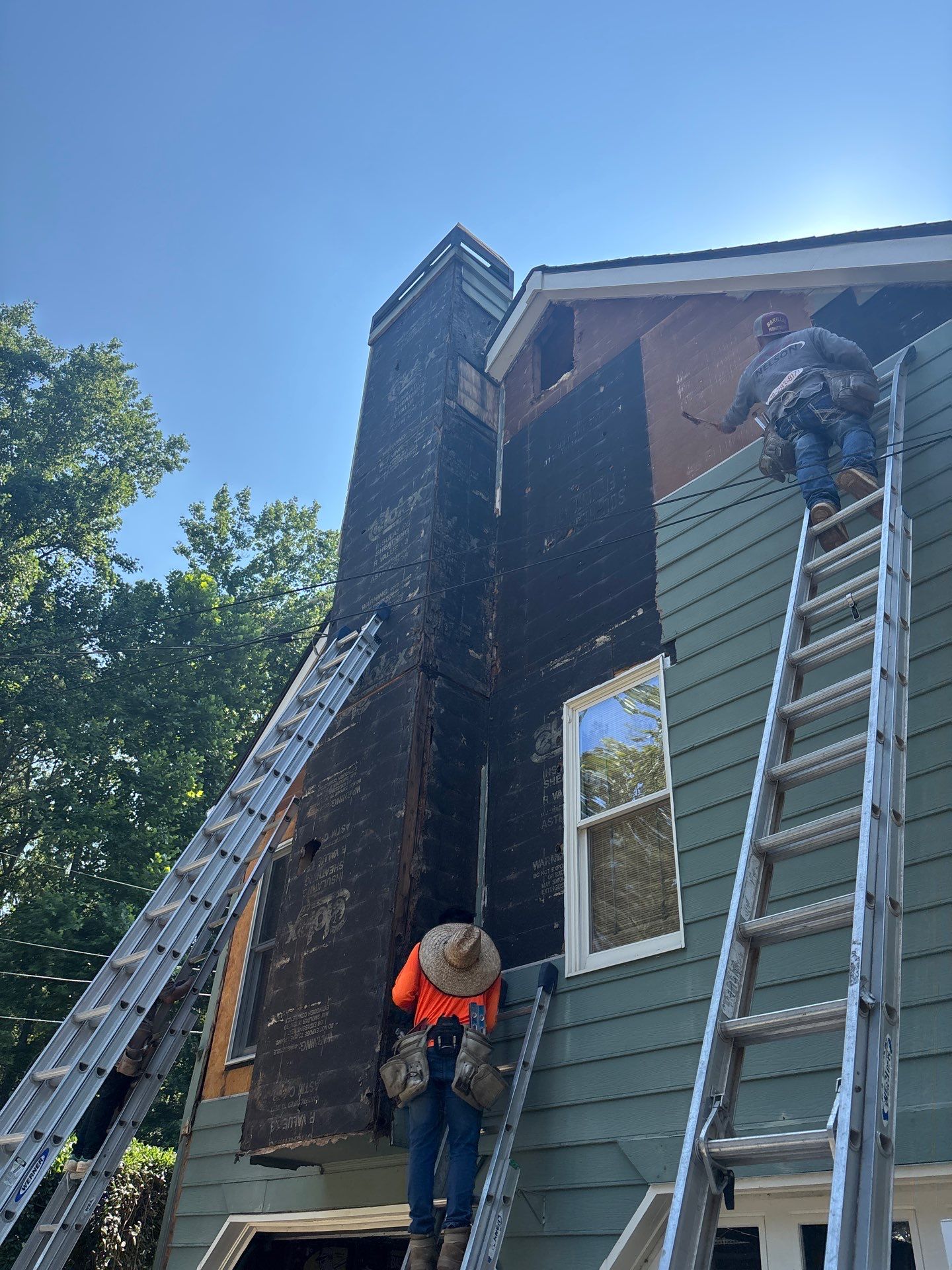 James Hardie Siding Install, Rotten Wood and Gutter Replacement and Exterior Painting by Nelson Exteriors 