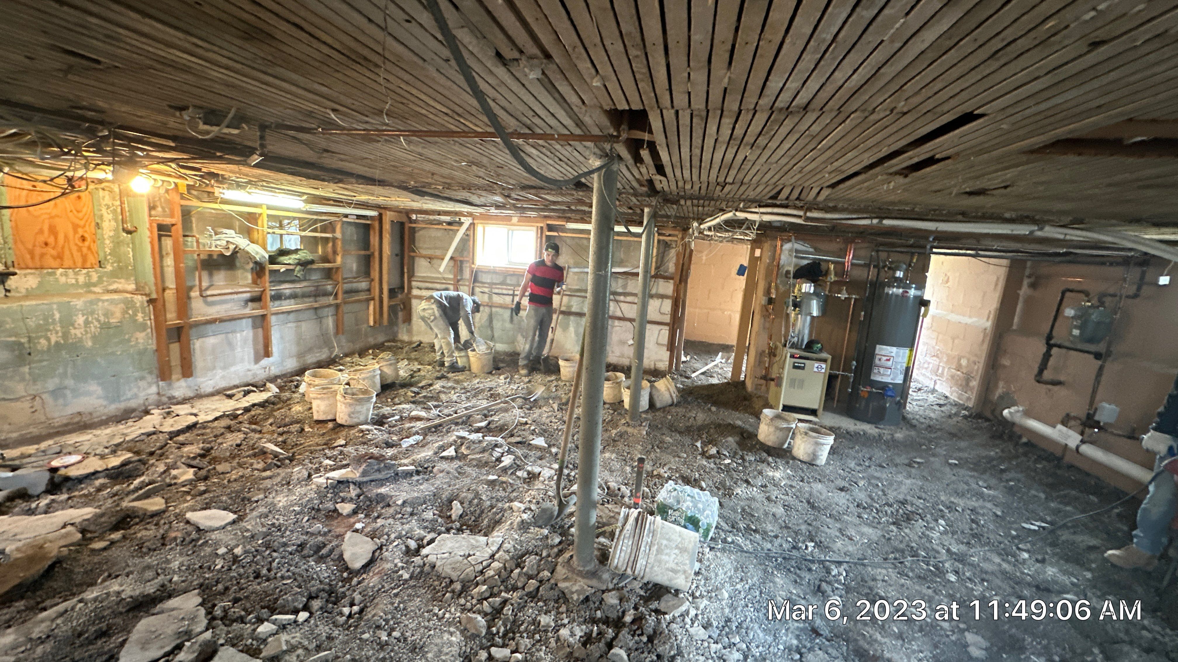 Interior French Drain, Lally Column Replacement & Concrete Floor Replacement in South Orange, NJ by Pure Service Pro, LLC