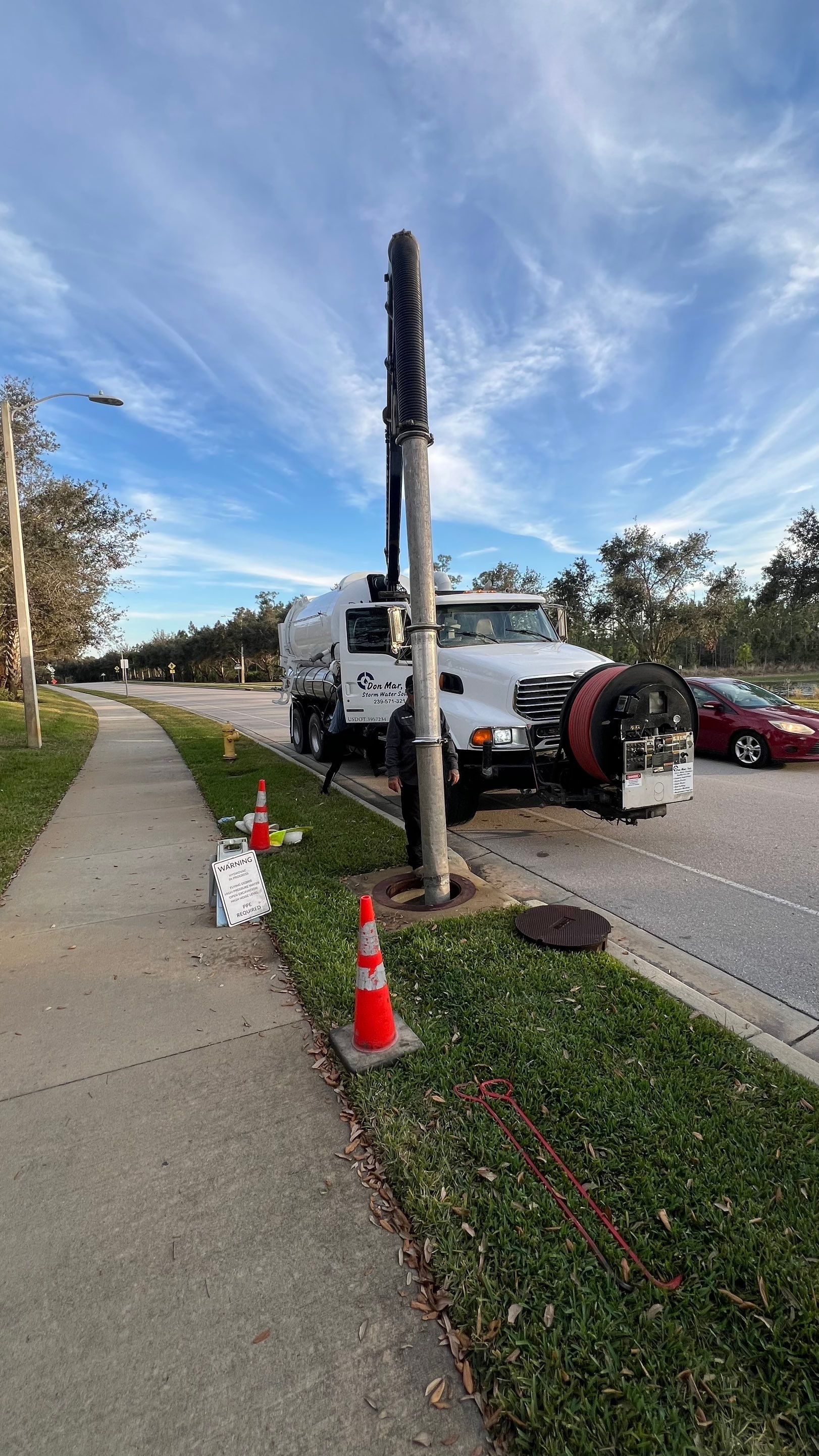 Naples Association Catch Basin Cleaning using Vactor Truck by Don Mar, Inc. Storm Water Solutions