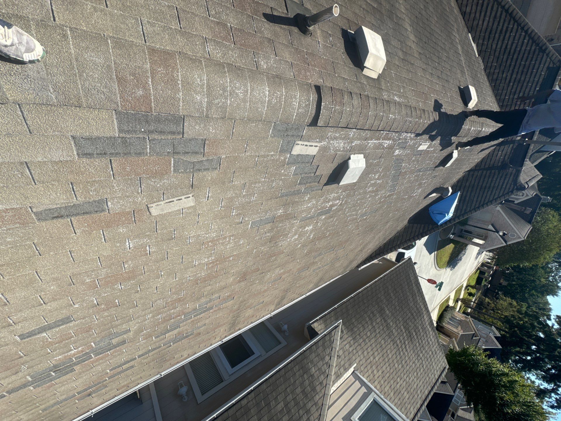 Missing Shingles Wind Damage  by Associates Roofing Unlimited 