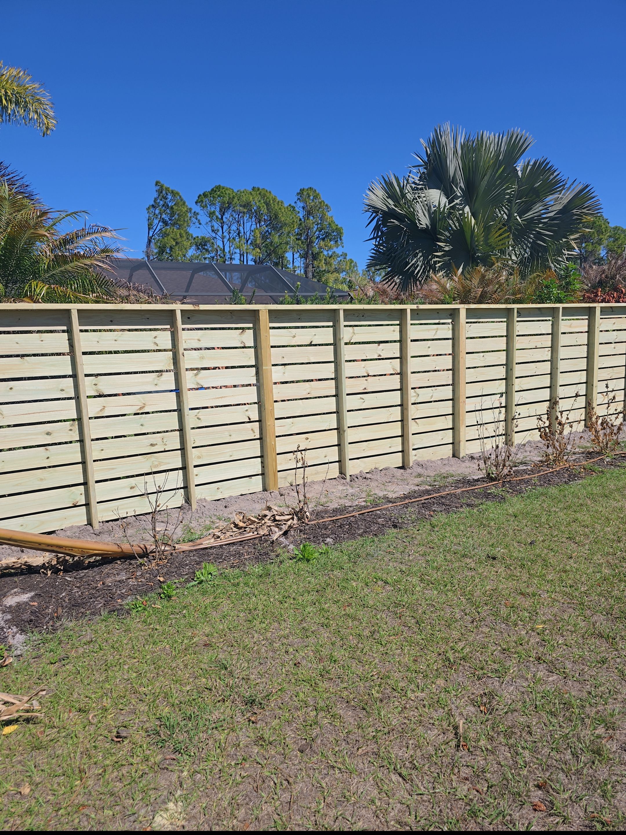 Horizontal Wood Fence in North Port by True Fence LLC