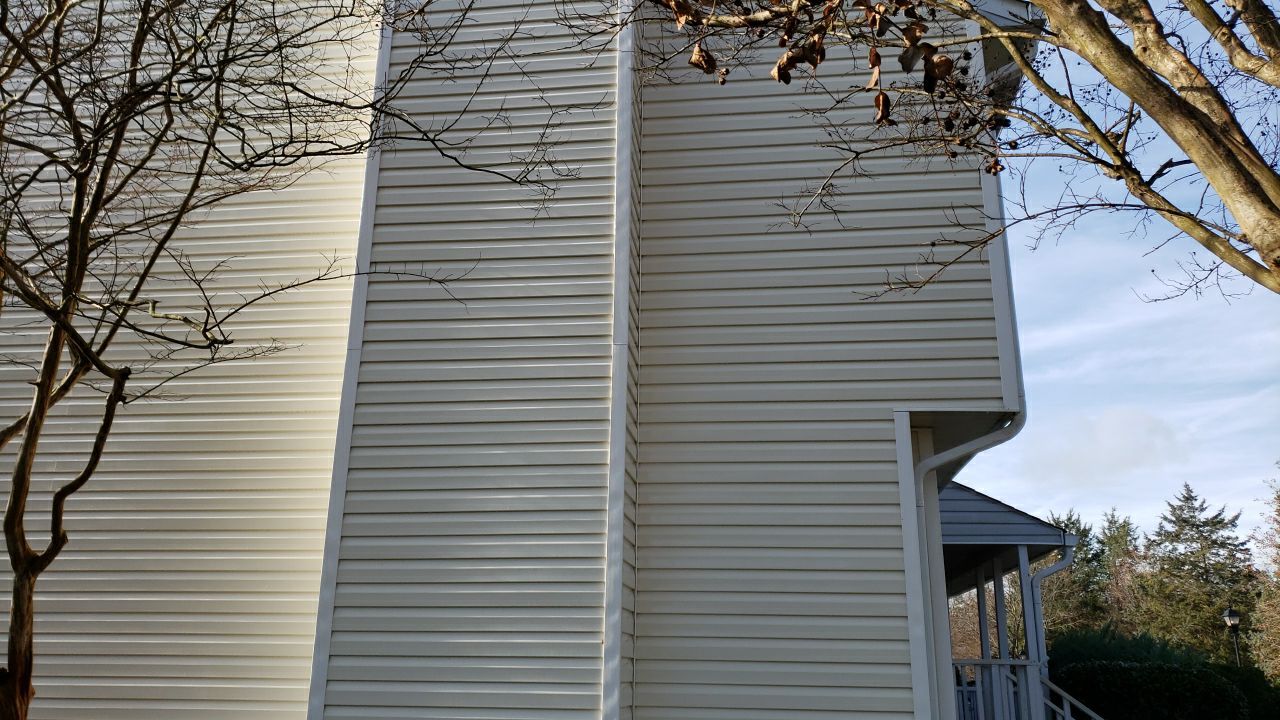 Gutter Cleaning using water by Power Wash Masters LLC