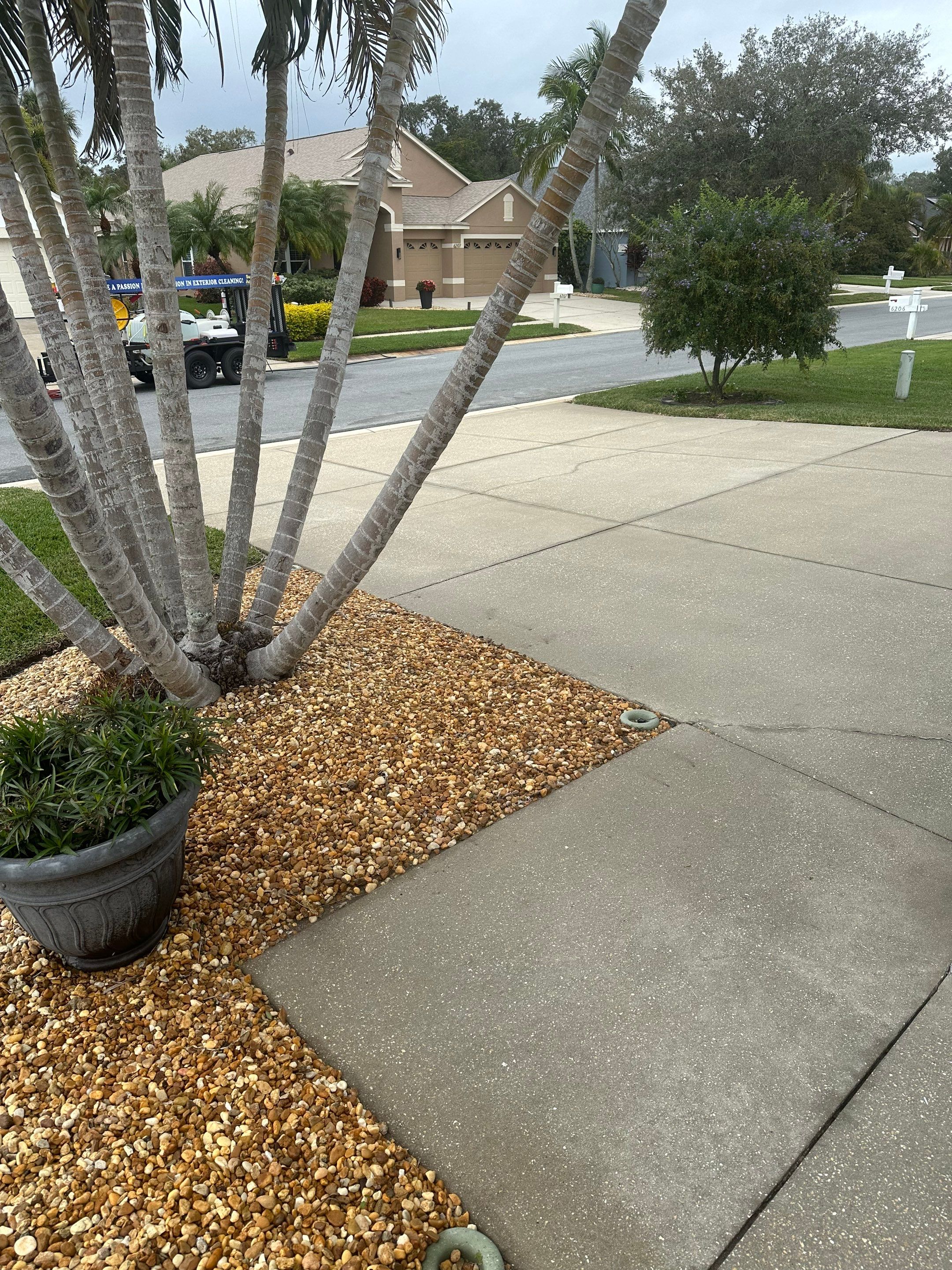 Concrete Driveway, Entryway & Street Curbing Cleaning in Fairways at Imperial Lakes, Palmetto, FL | Sunshine AquaWash by Sunshine AquaWash
