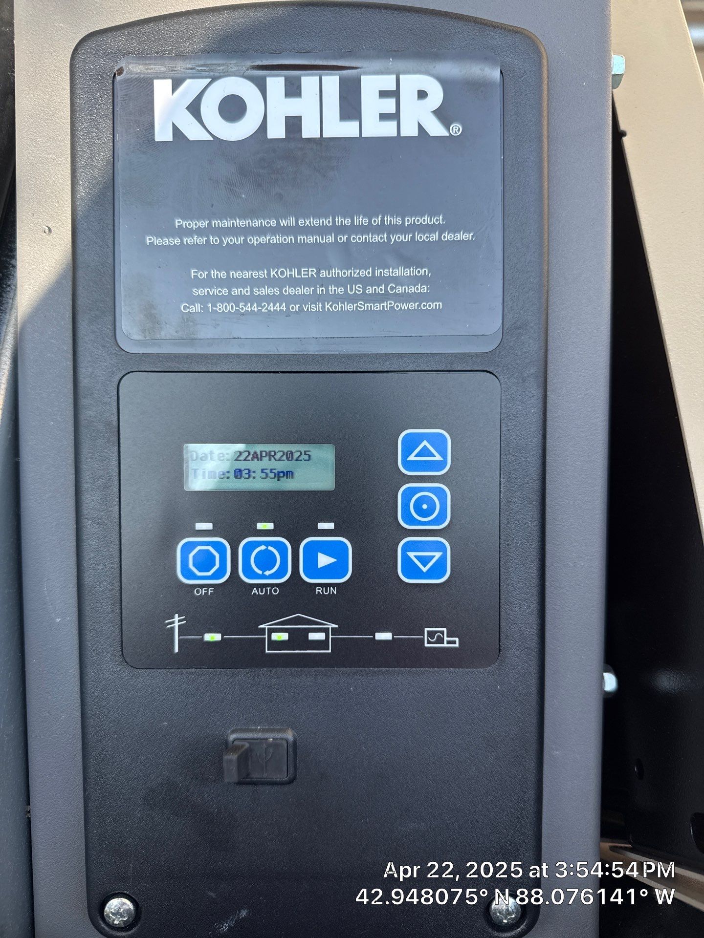 Kohler 20 kW Generator & 200 A Whole‑House Transfer Switch Installation – New Berlin, WI by GSHA Services LTD