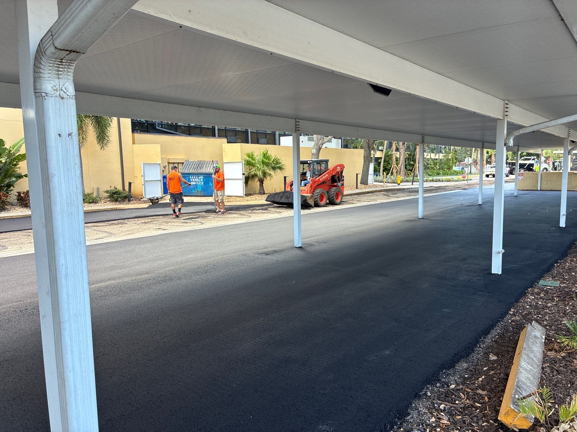 Comprehensive Parking Lot Mill and Overlay with Custom Line Striping in Venice by Everline Coatings & Services - Southwest FL