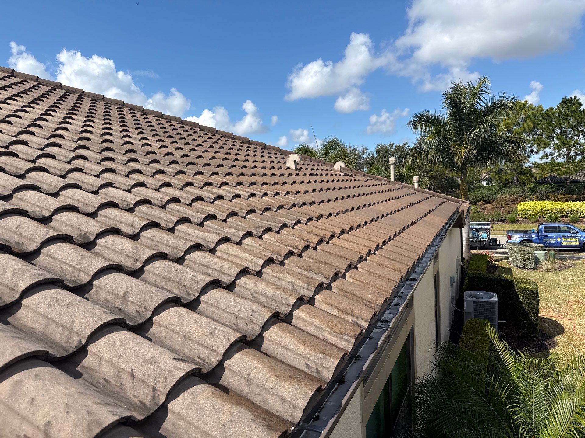 Barrel Tile Roof Cleaning – Lakewood Ranch, FL by Sunshine AquaWash