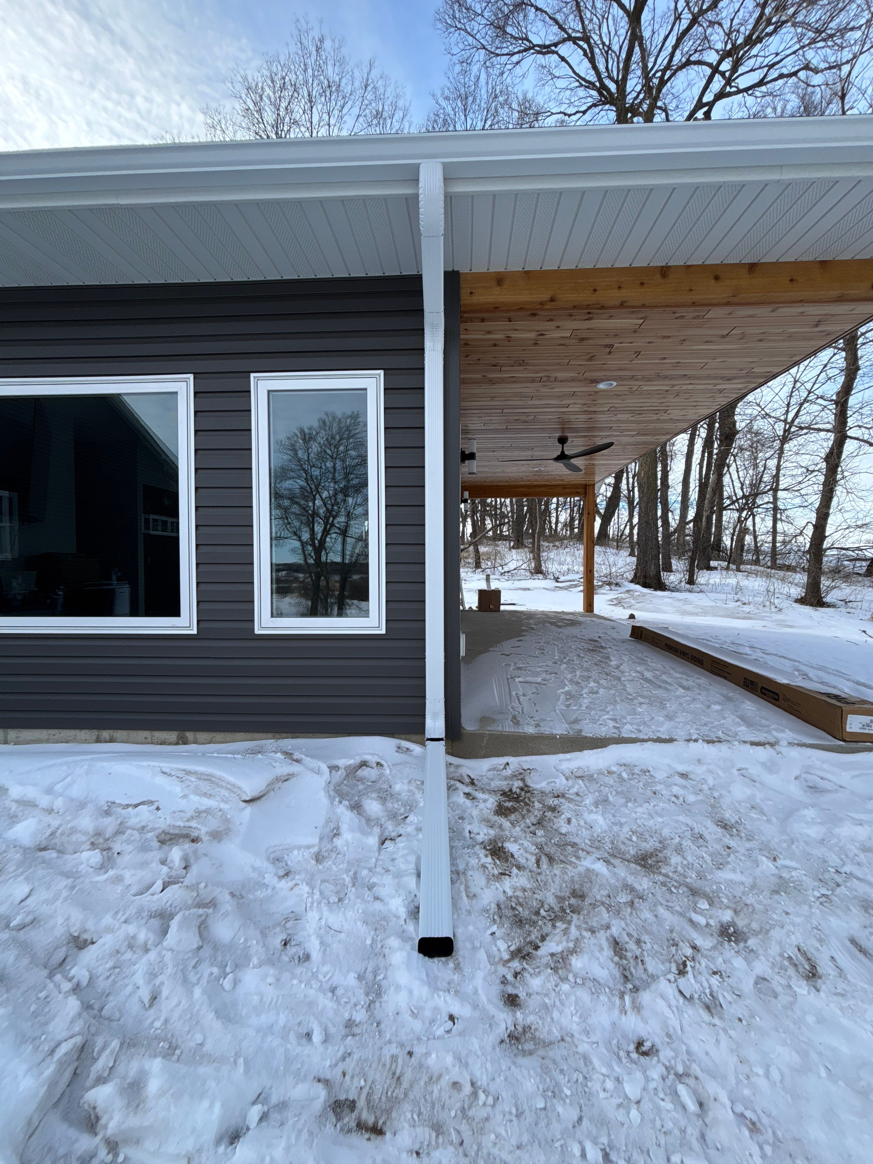 New Gutter and Gutter Guard Installation for Darwin Residence by Next Level Seamless Gutters / Exteriors Inc.