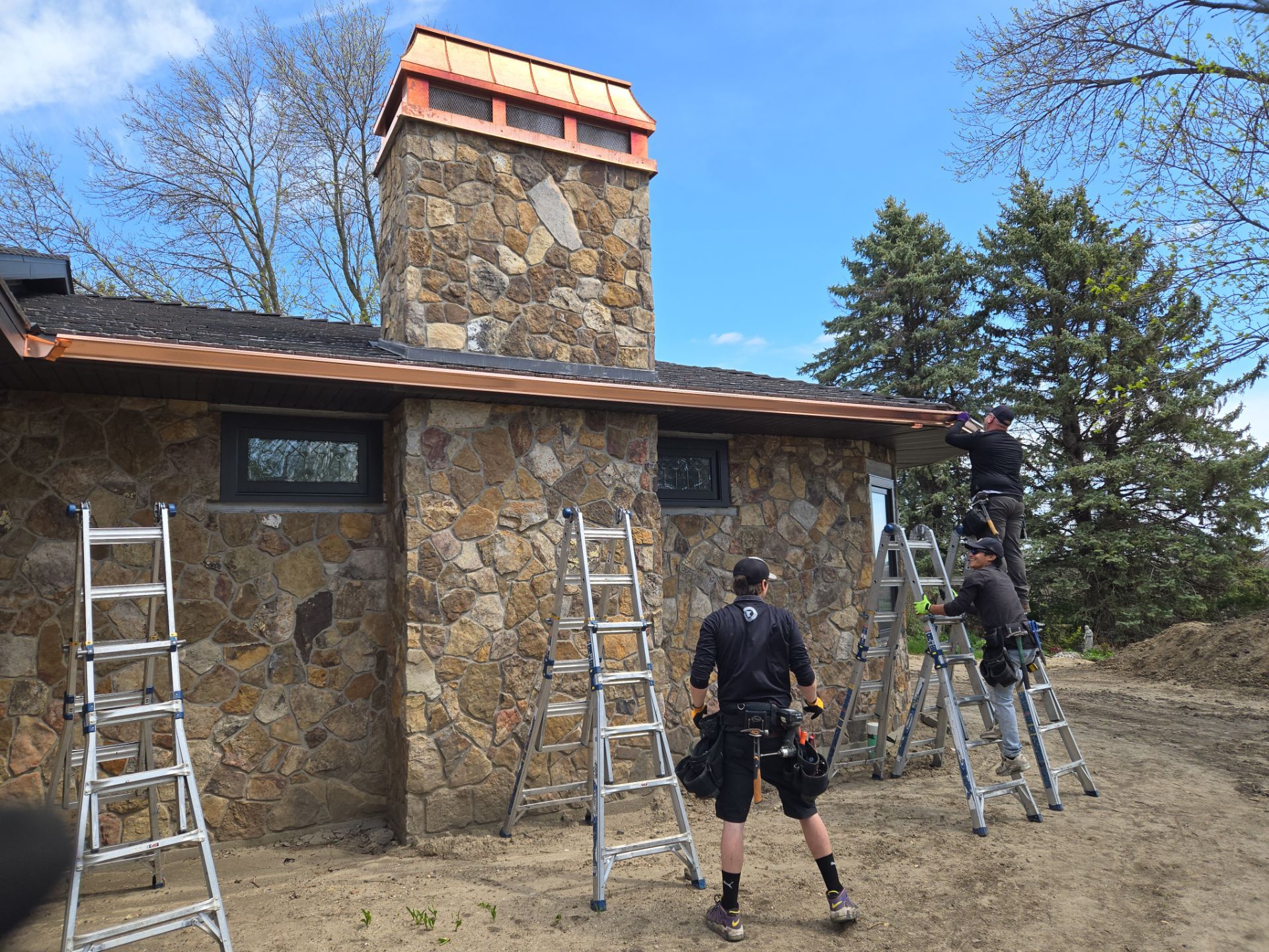 6" Copper Gutters Sleepy Eye by Next Level Seamless Gutters / Exteriors Inc.