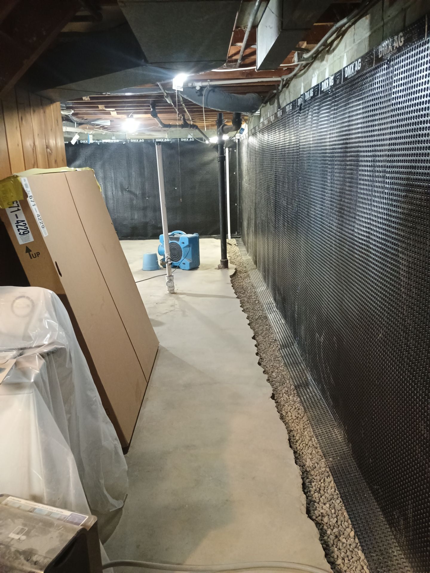 Interior Drain Tile & Wall Drainage in Southwest Minneapolis by Waterproofing Northeast