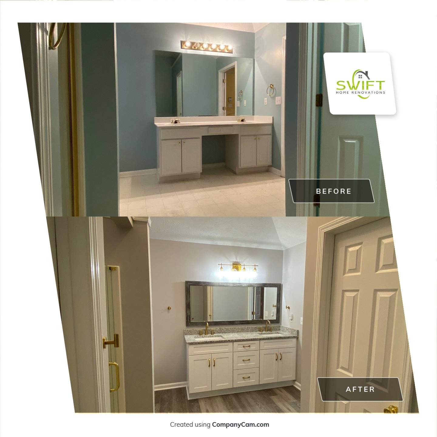Comprehensive Interior Remodel and Modern Bathroom Renovation in Mableton by Swift Home Renovations