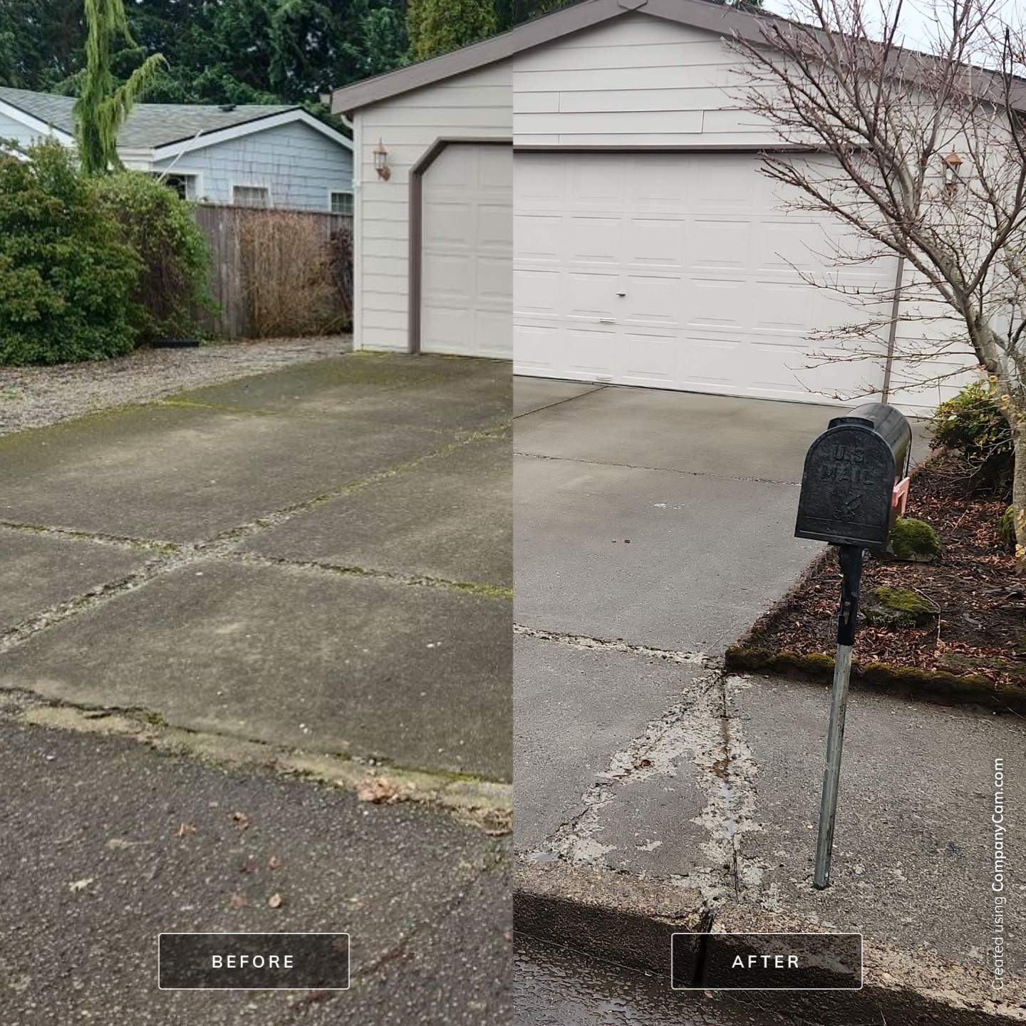 Concrete wash using Biocide by Willamette Outdoor Wash LLC