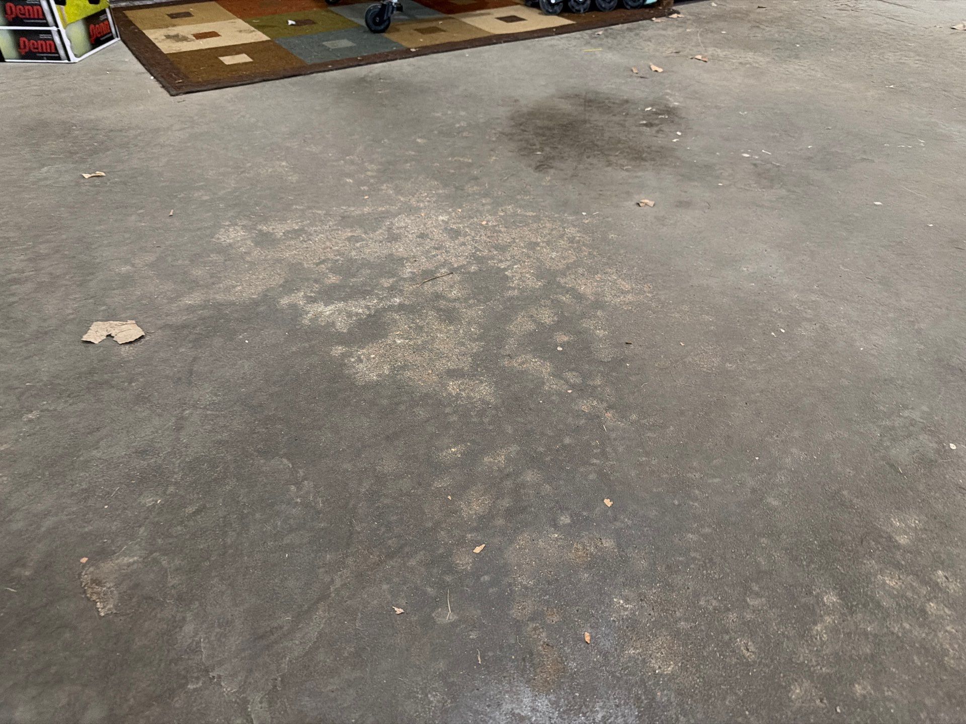 Tidal Wave Flake Garage Floor Installation in Sioux Falls by Select Painting, Coatings & Garage Cabinets