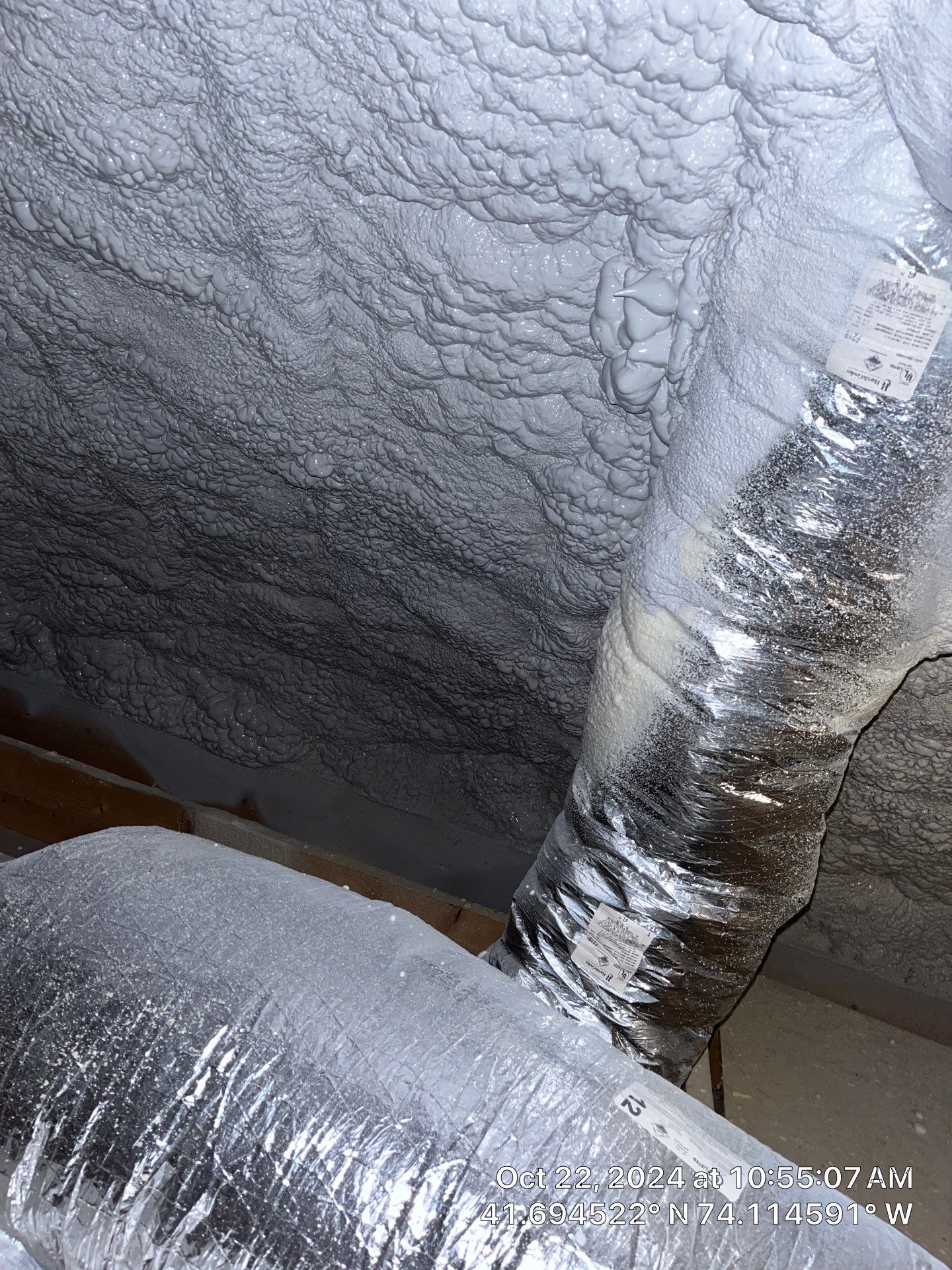 Attic Insulation using open cell spray foam by NYS Foam & Energy