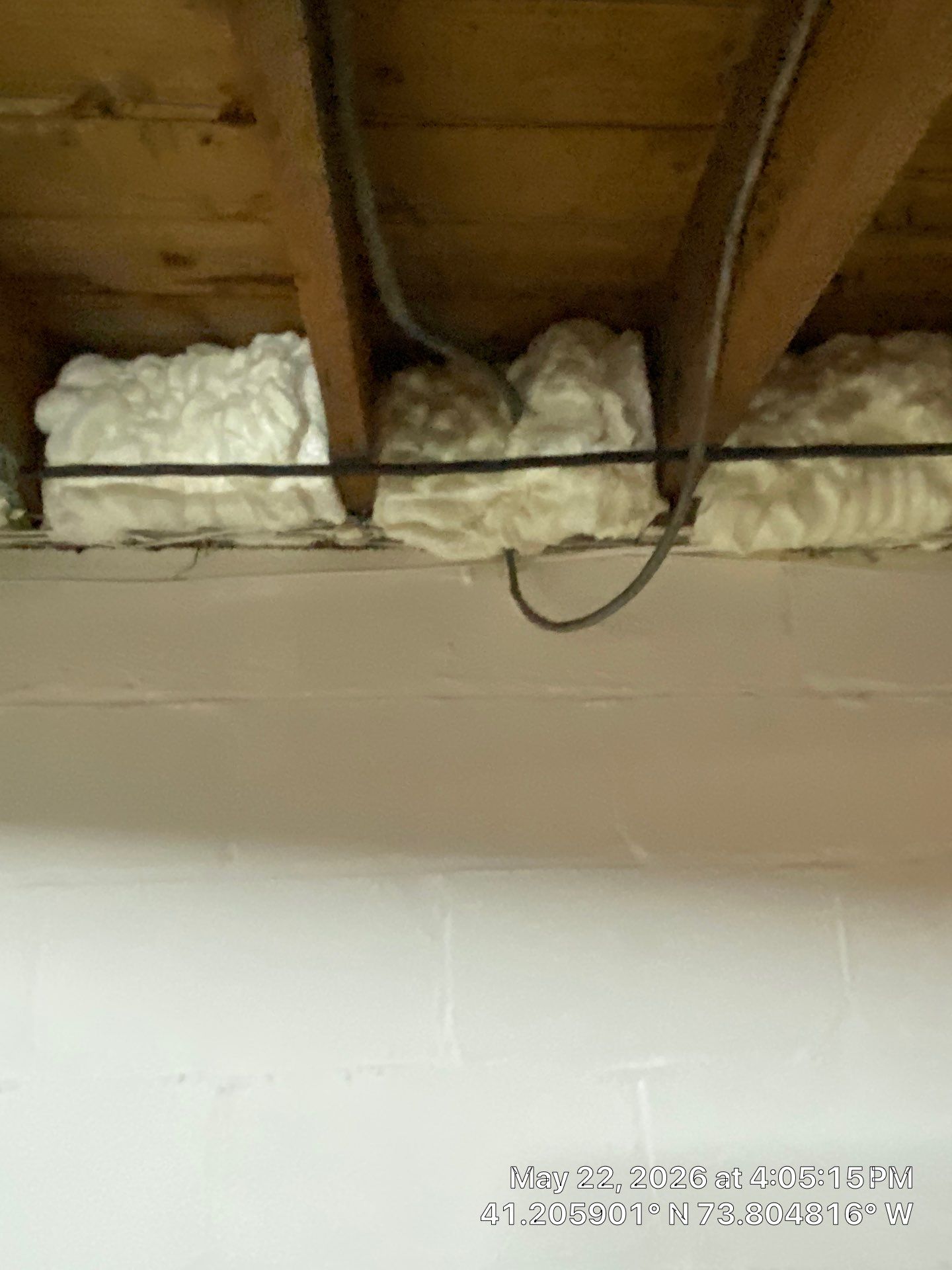 Rim Joist using open cell spray foam by NYS Foam & Energy
