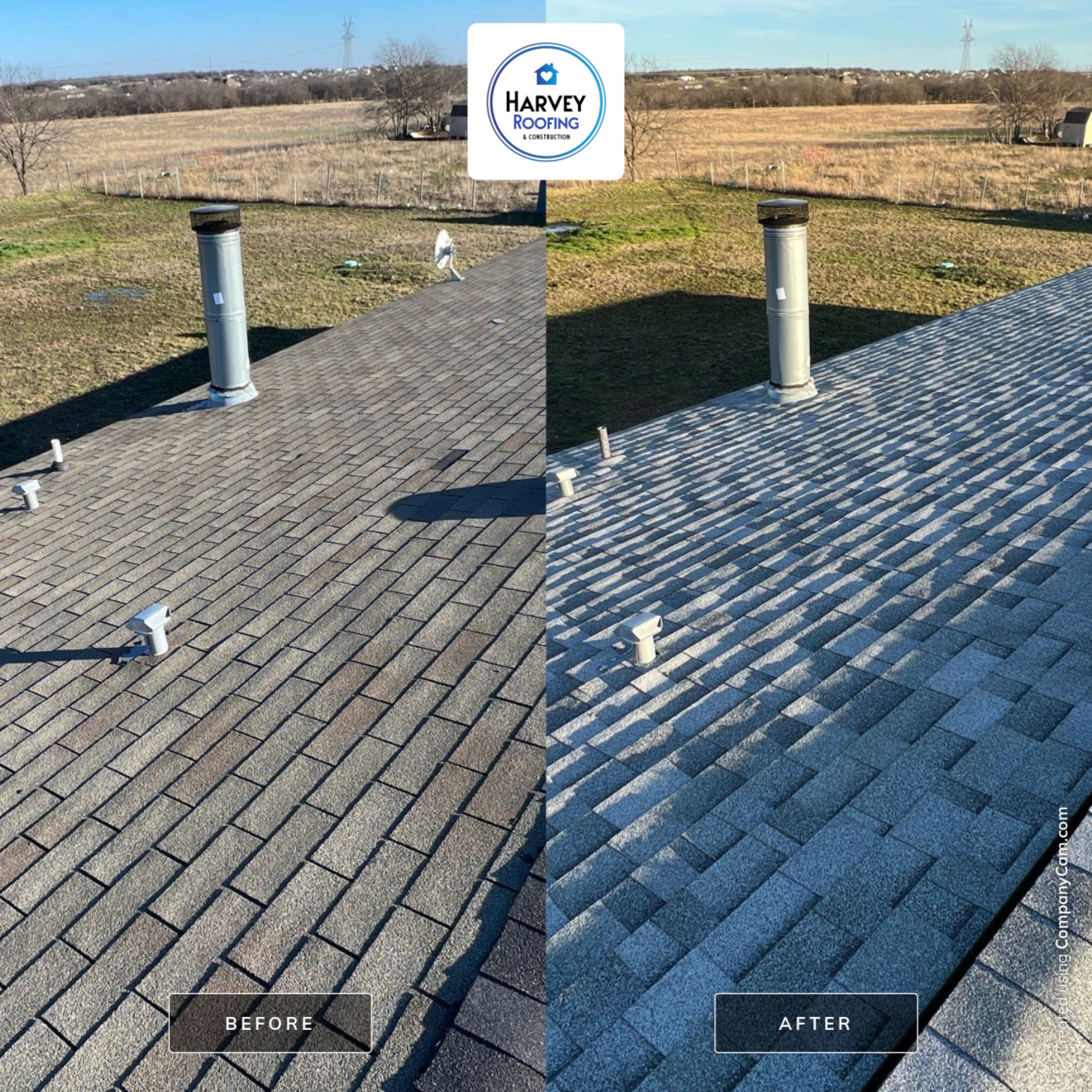 Residential Roofing Installation using Roofing Shingles by Harvey Roofing & Construction