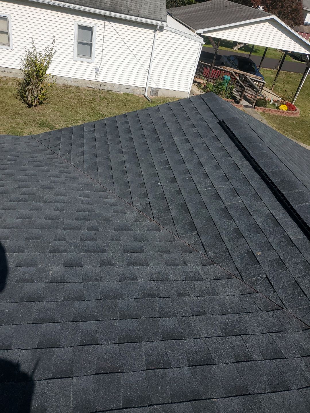 Residential Roofing Installation using GAF Timberline HDZ Biscayne Blue by Rainstoppers Roofing