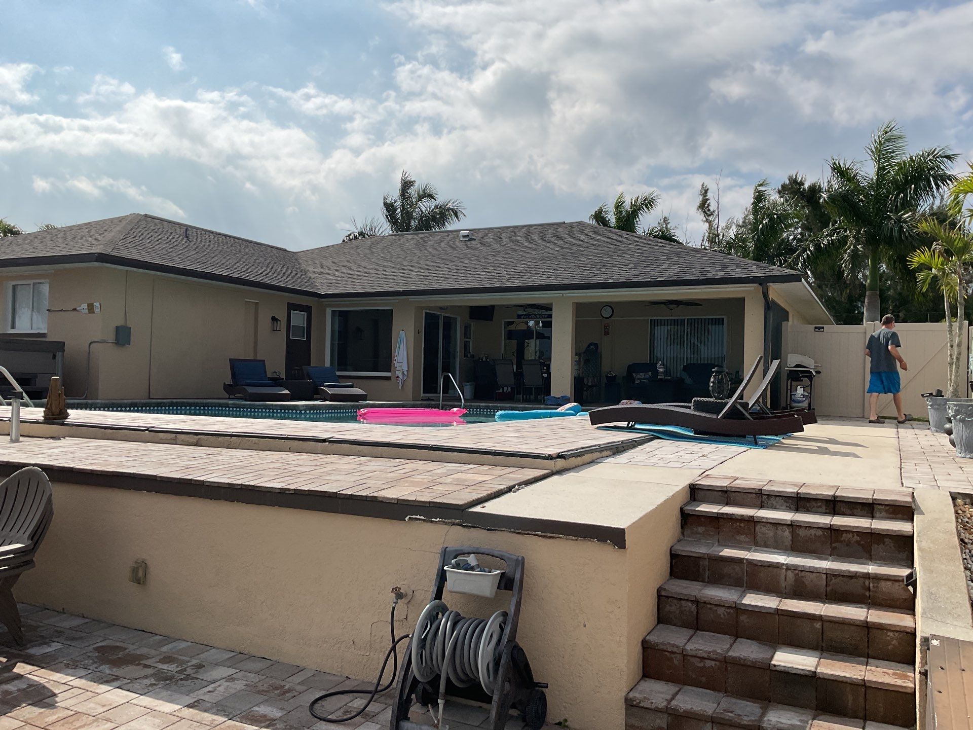 Musket Brown Gutter Installation and Soffit Fascia in Cape Coral FL by Gutter Professors