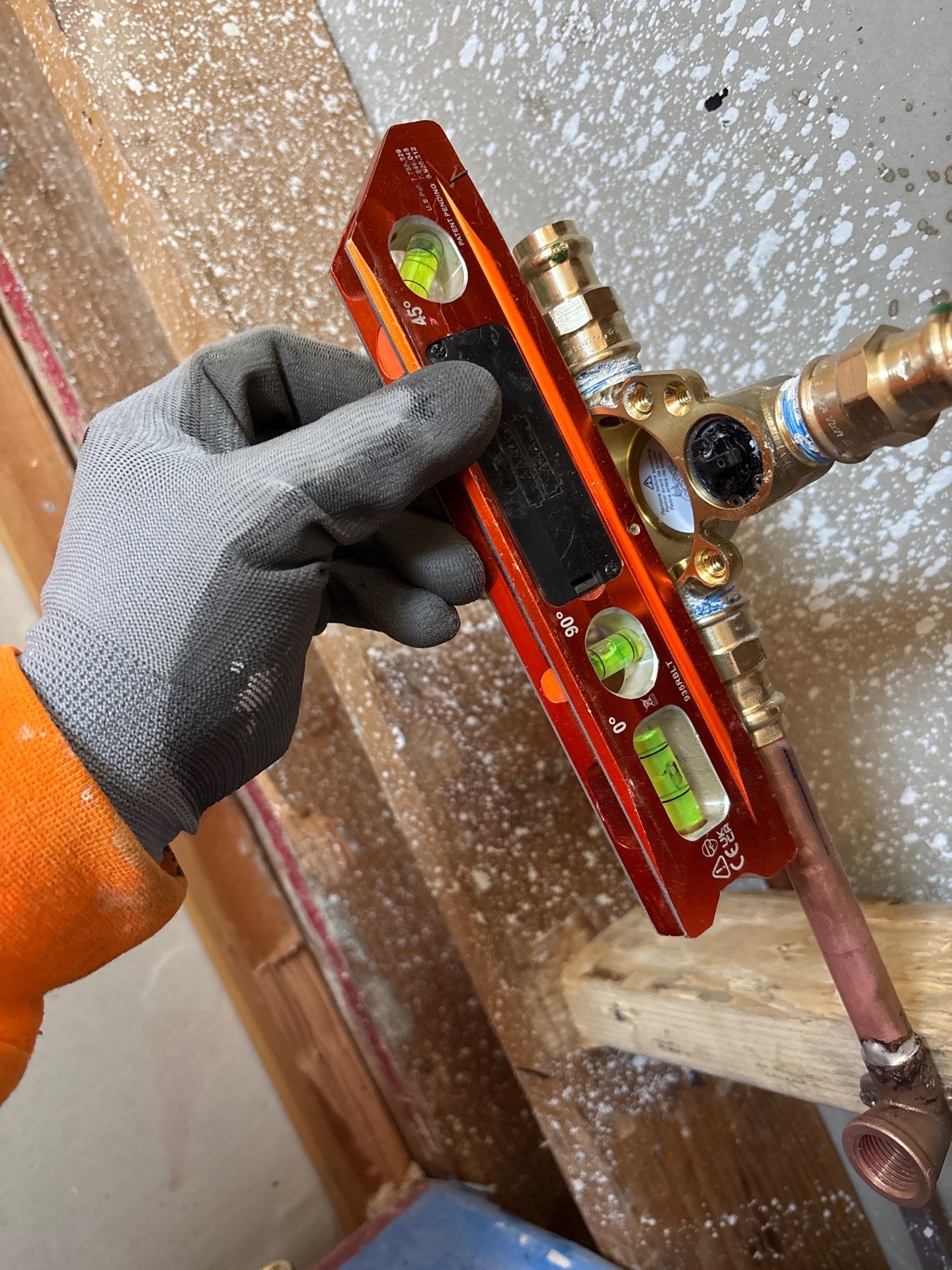 Installing Water Pipe for Shower by Us Plumbing