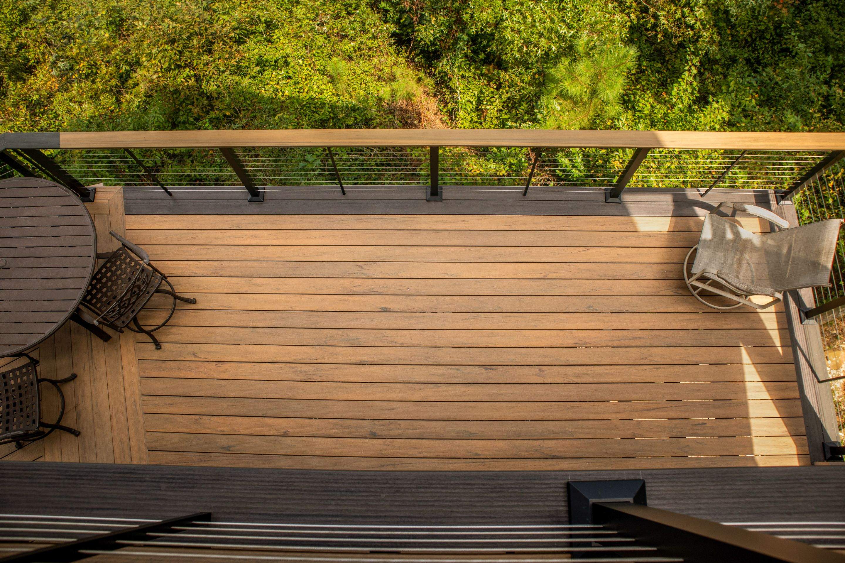 TimberTech Deck Replacement with Metal Cable Railing in Atlanta, GA by Nelson Exteriors