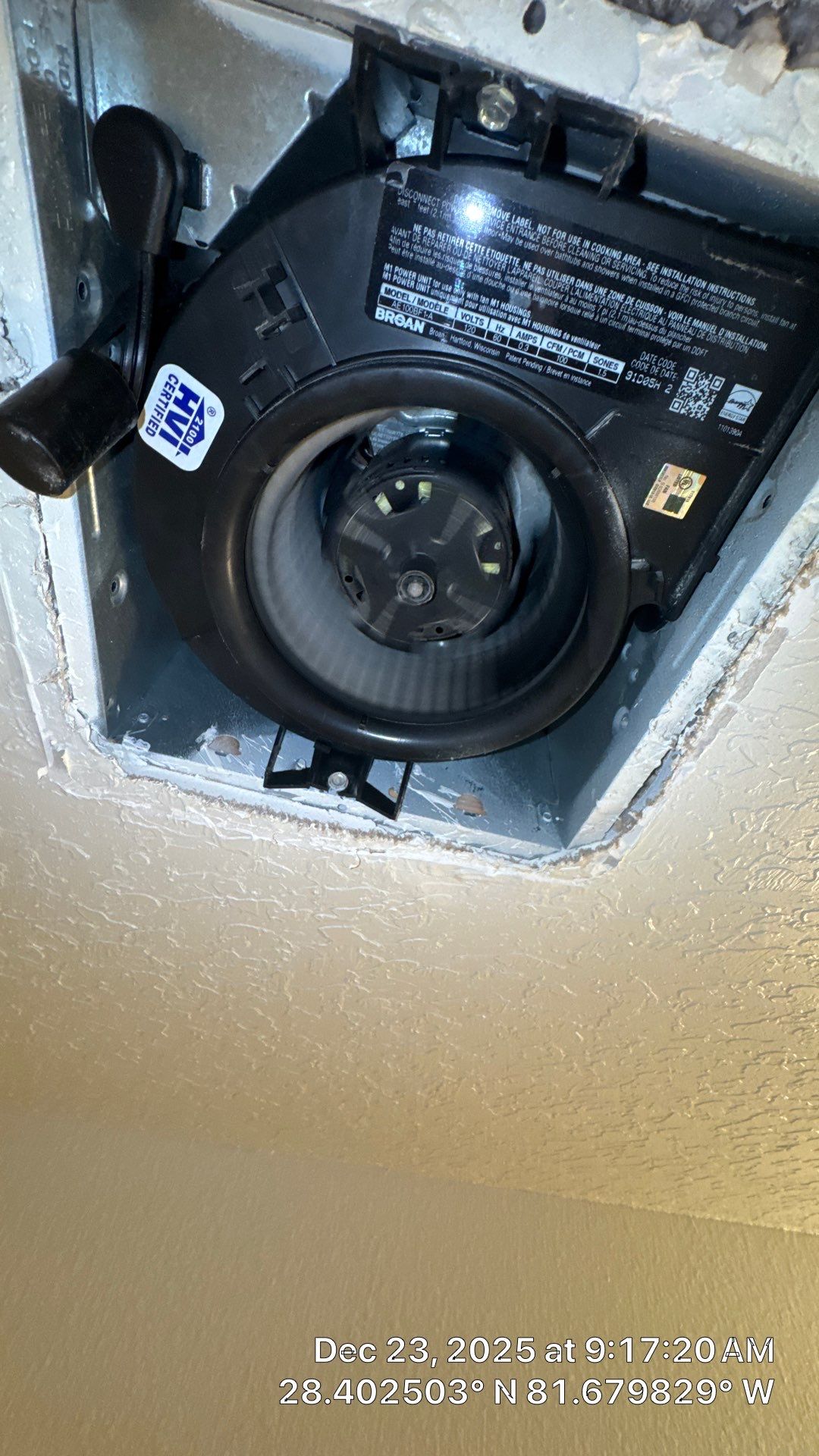 Air Duct Dryer Vent Exhaust Fan Cleaning in Clermont by Hygienic Air, Inc