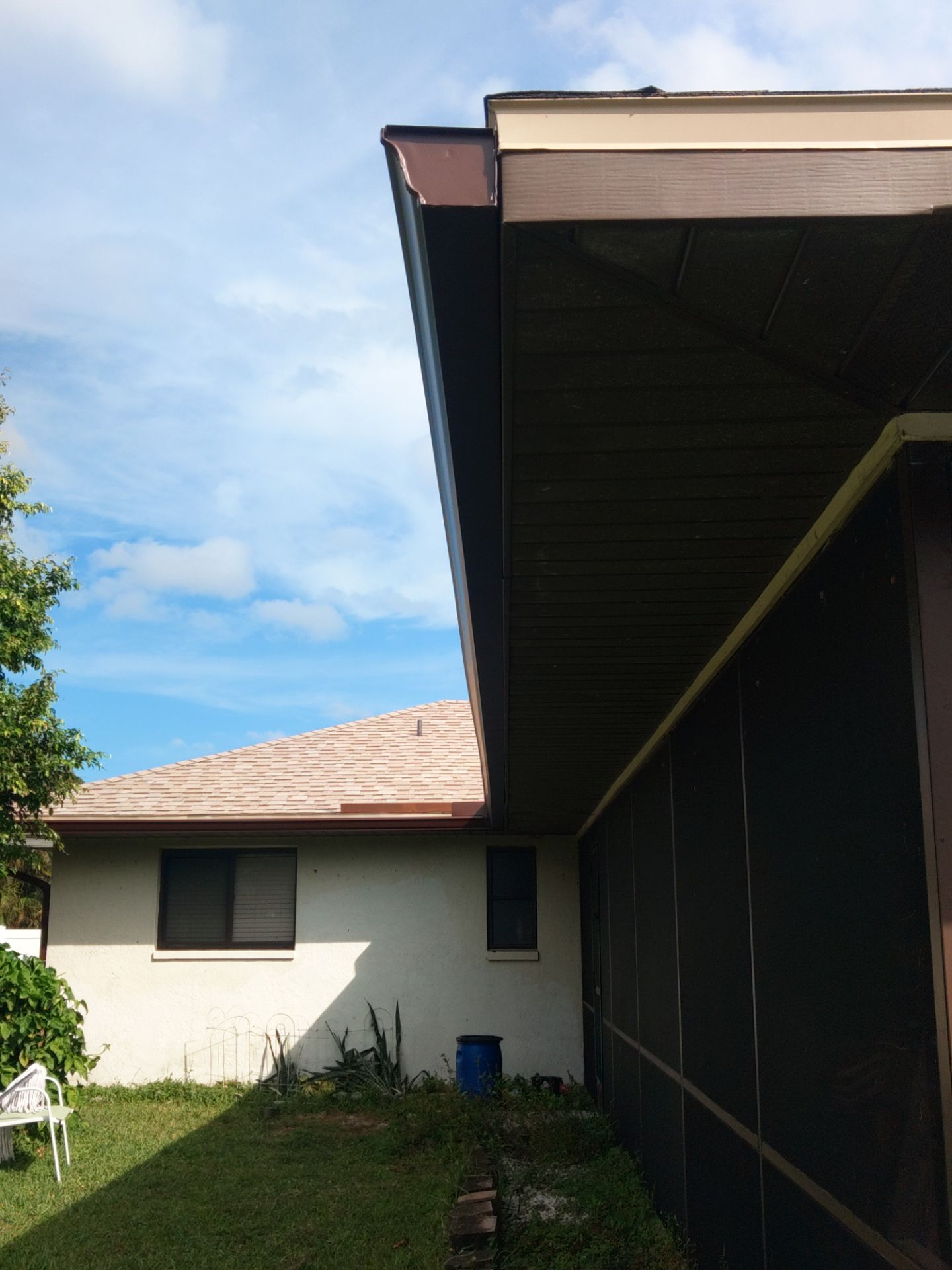 Brown Gutters in Cape Coral FL by Gutter Professors