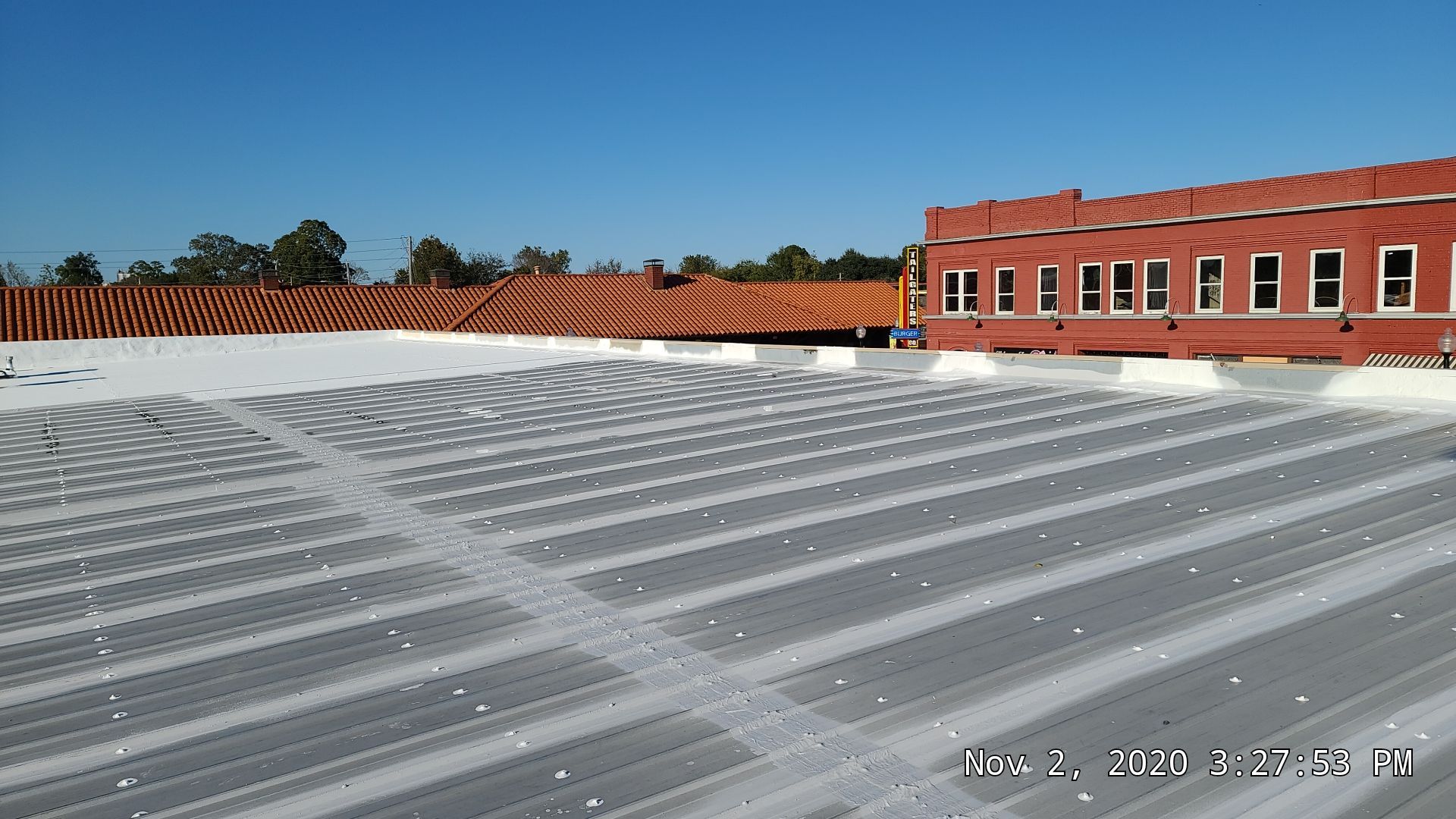 Commercial Metal Restoration System using Aldocoat Coatings by Hostetler Roofing