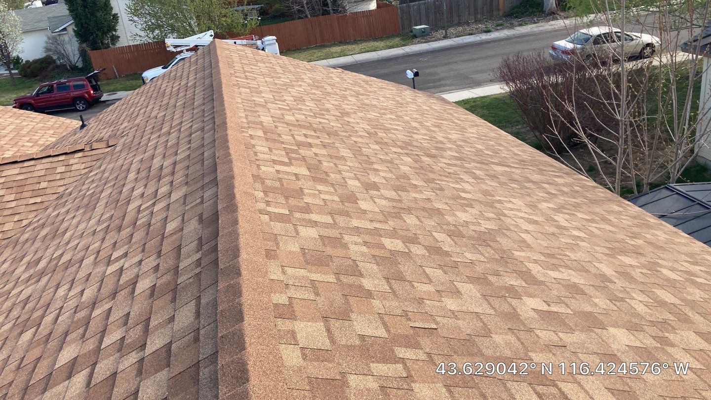 Meridian Idaho Single Level Residential Roofing Installation using Owens Corning by ID Roofing LLC
