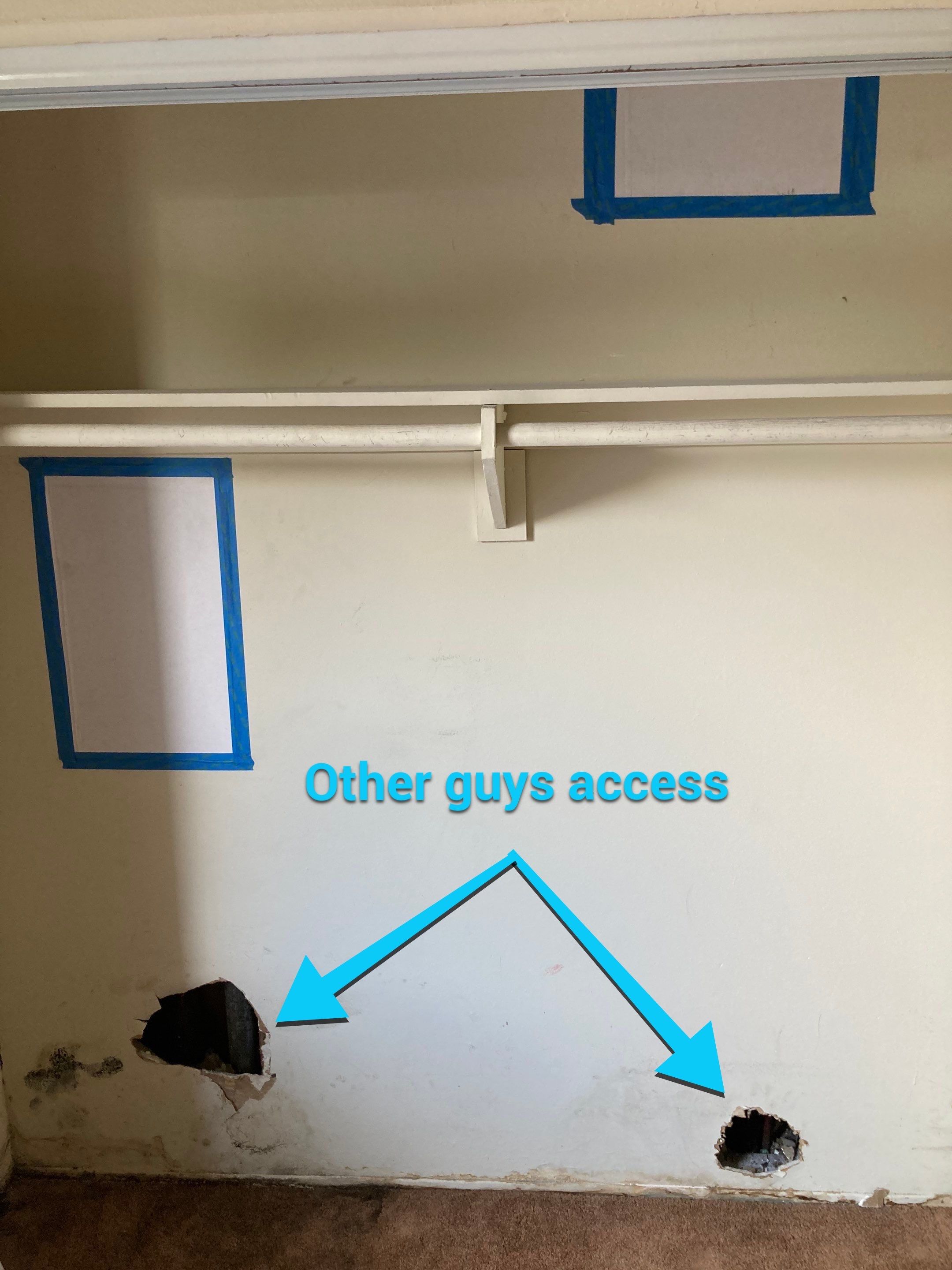 Cracked Cast Iron Line in the wall by Professional Plumbing Inc 