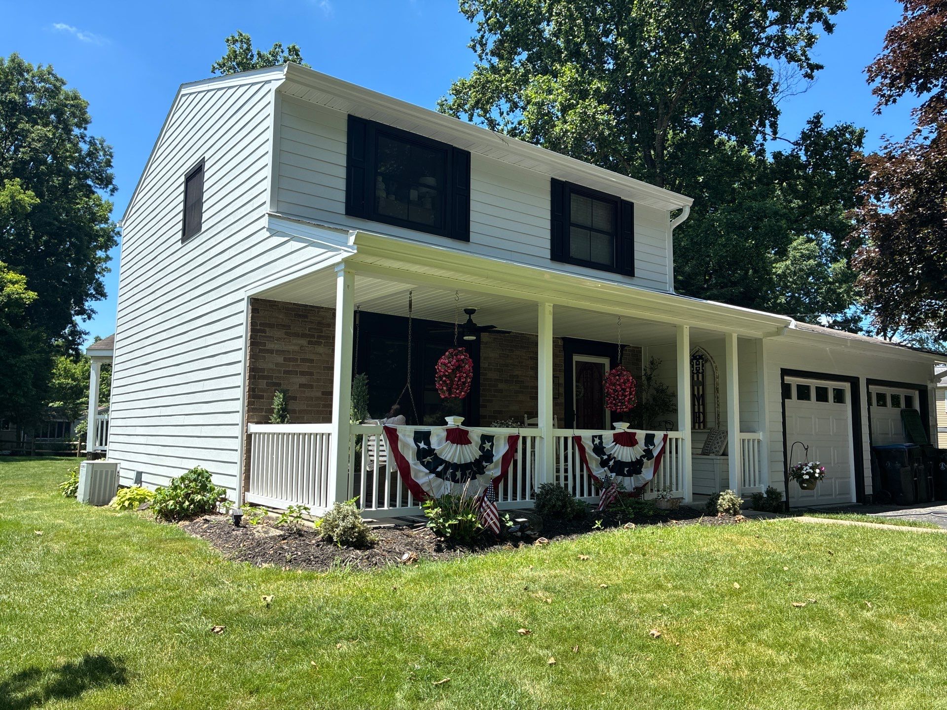 Vinyl Siding to James Hardie Arctic White with Midnight Black Trim by Ideal Siding Pittsburgh