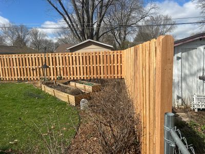 Cedar Privacy Fence Shadowbox Installation in Cedar Falls