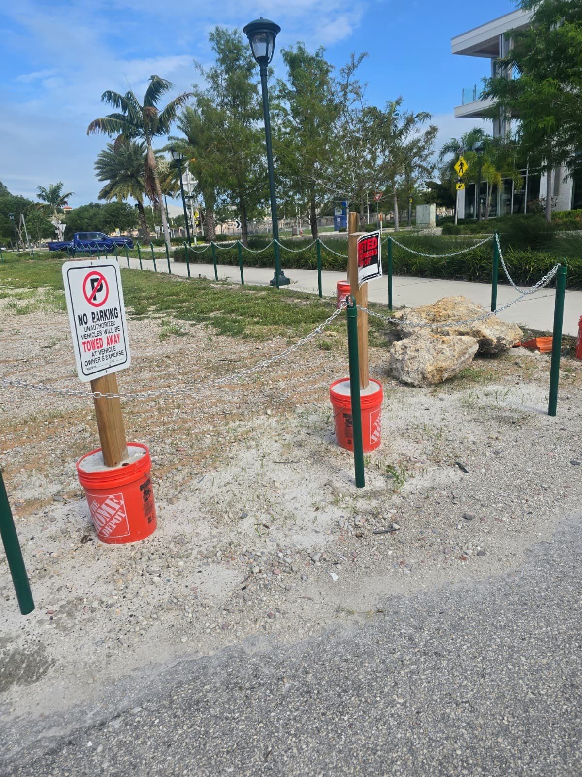 Commercial Post and Chain Fence Installation in Naples by True Fence LLC
