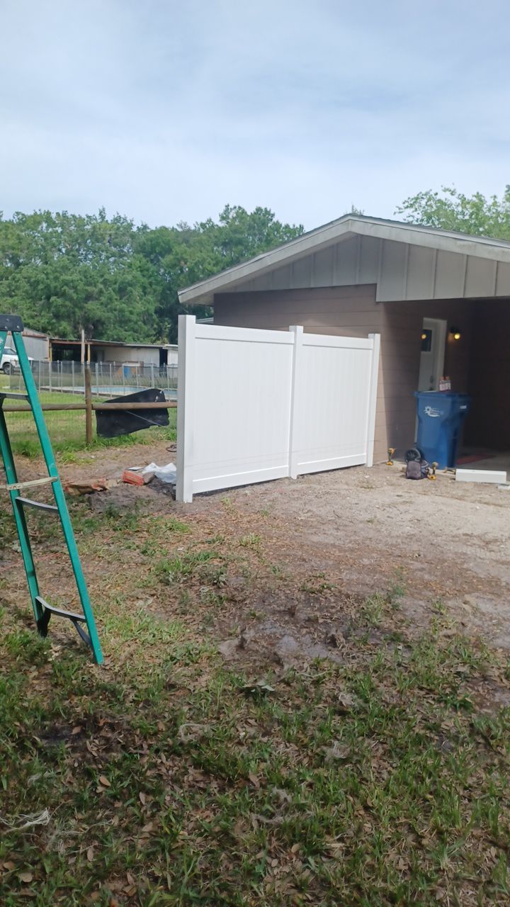 Bradenton, FL 6ft. Tall White Vinyl Privacy Fence by Asap fence and gates, LLC