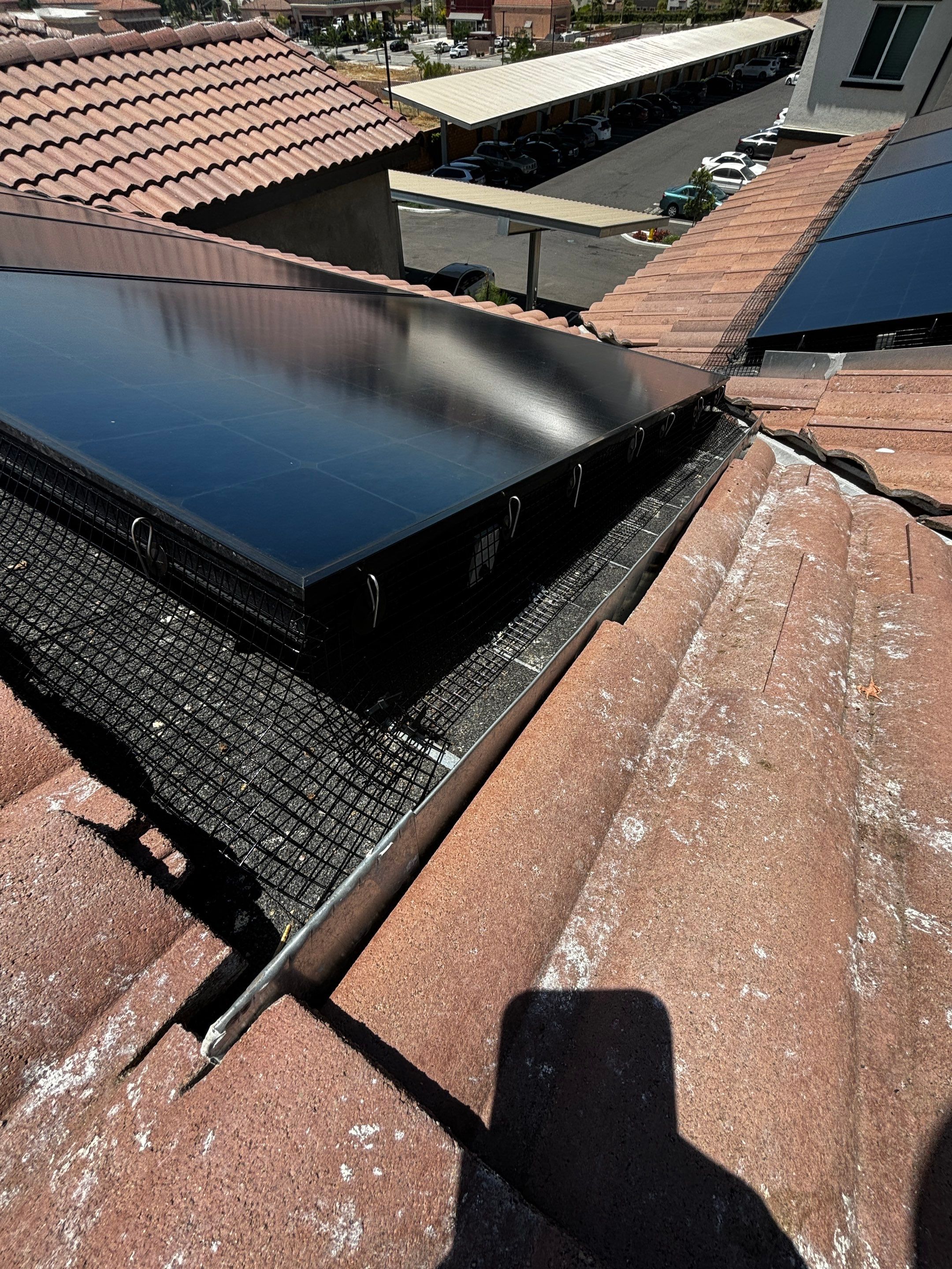 Solar Panel Bird Proofing in Fontana Ca by Palm Coast Solar Cleaning