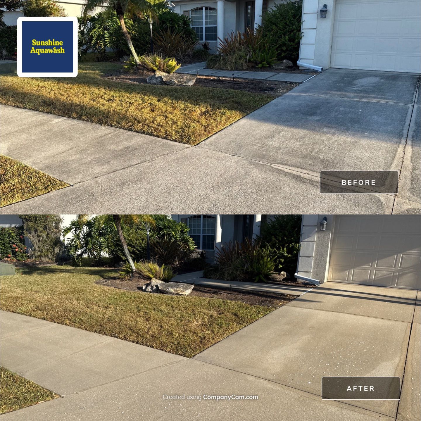 Driveway & Walkway Cleaning Project | Northwood Park, Palmetto FL by Sunshine AquaWash