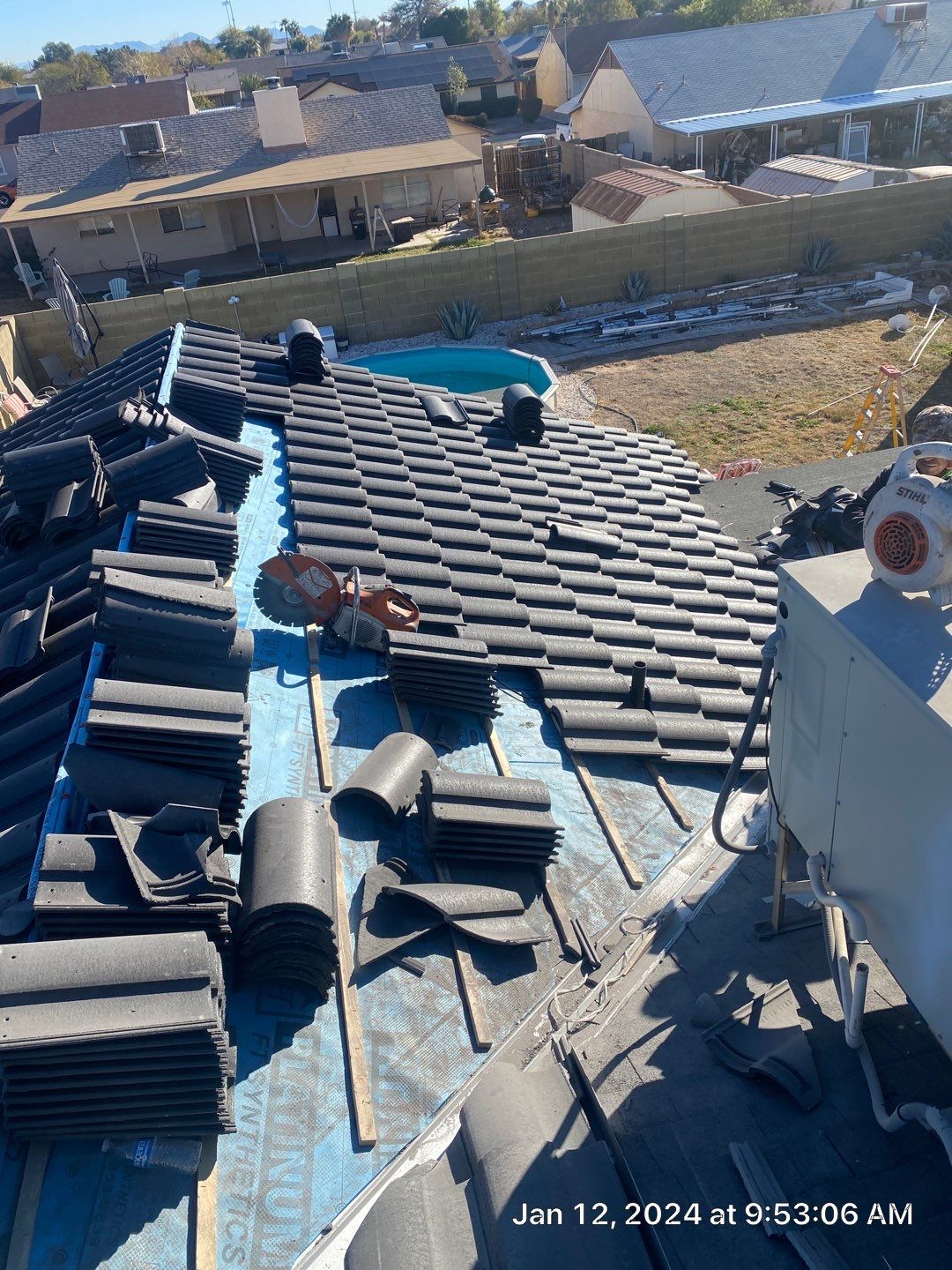 Onyx Black Concrete Tiles by Reimagine Roofing
