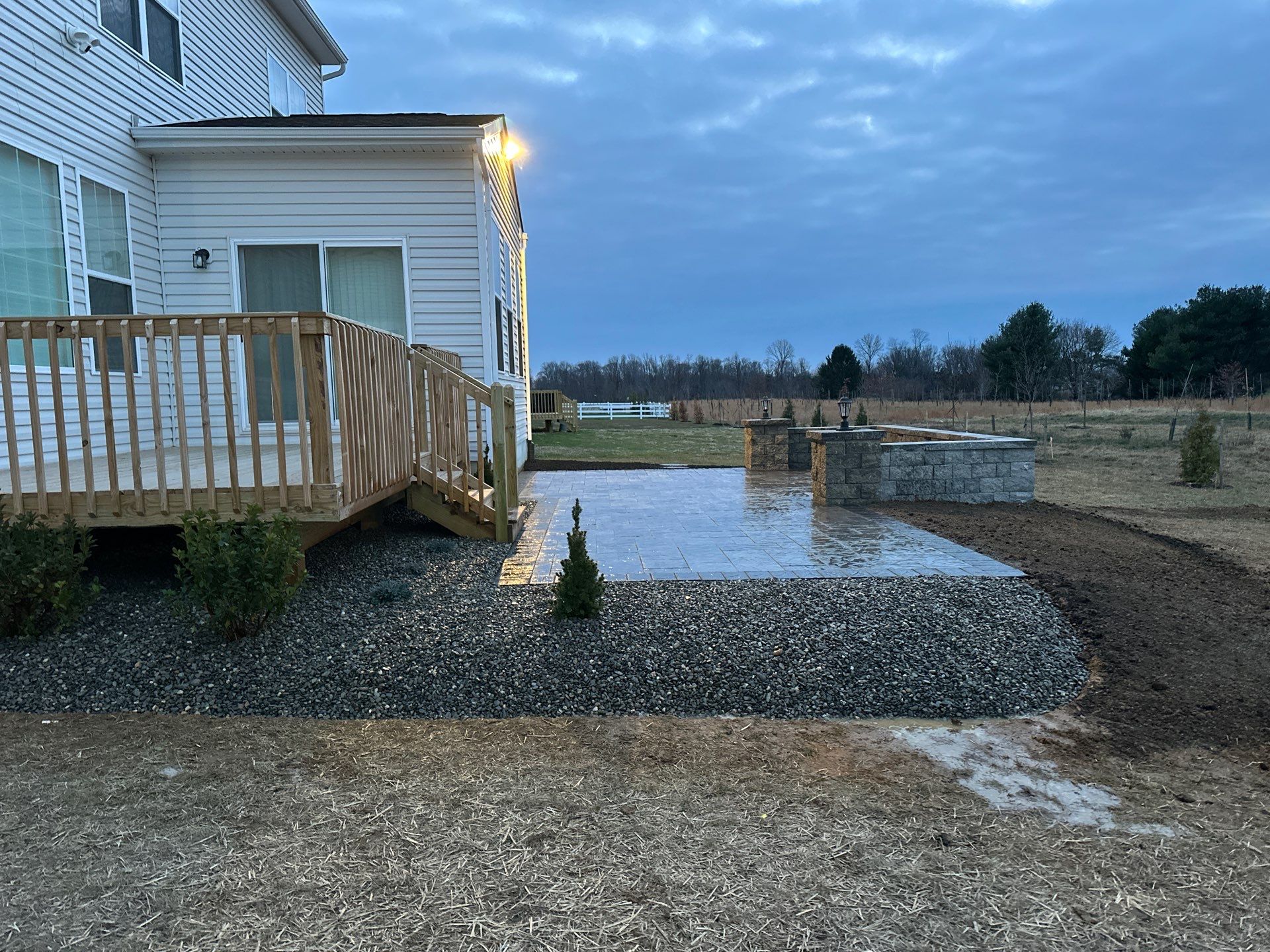 Belgard Patio Showcase + Deck Refinish & Outdoor Lighting | Delaware Outdoor Living by Studio G Indoor Spaces & Outdoor Living