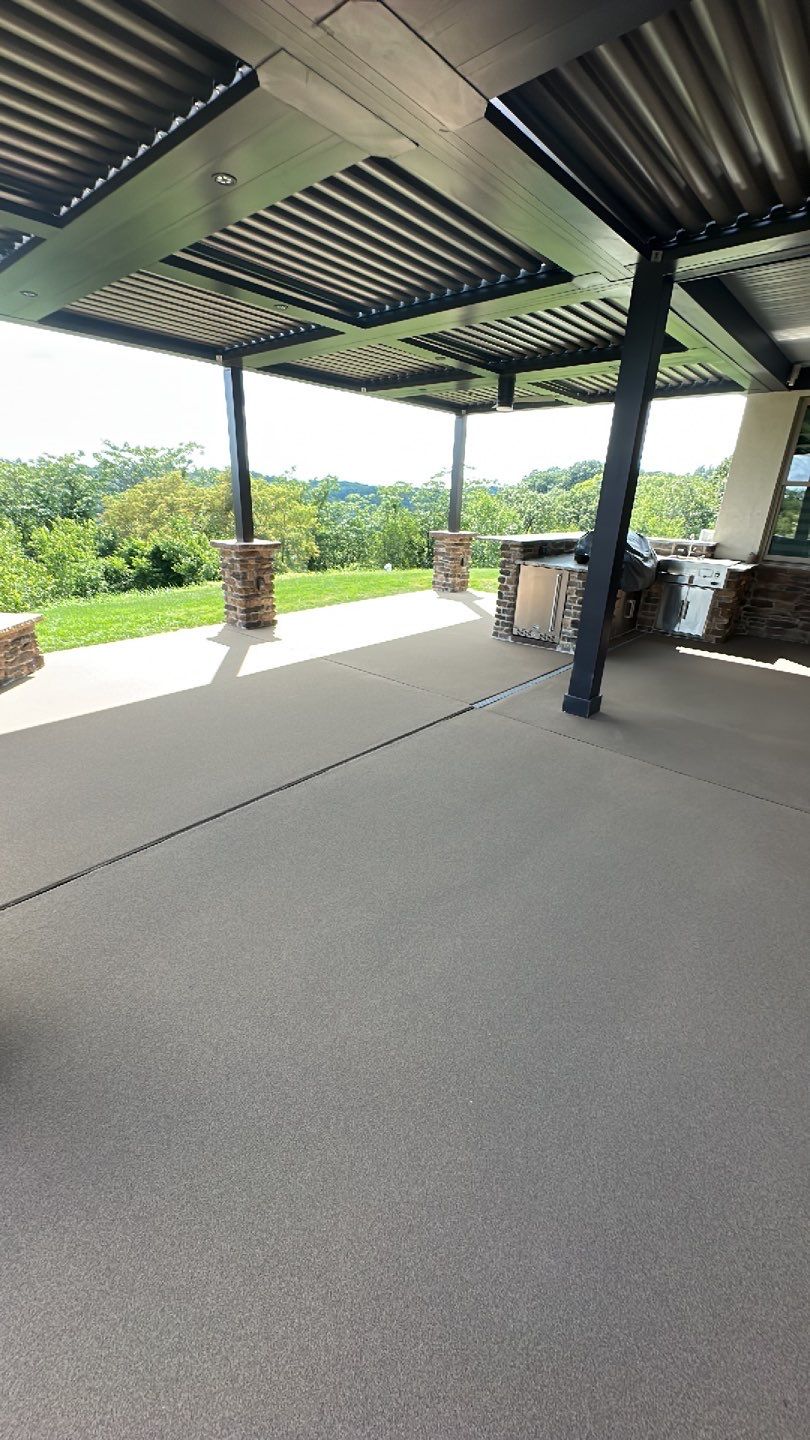 Large Patio + Garage Project in Moon Township by Floors in a Day, Inc