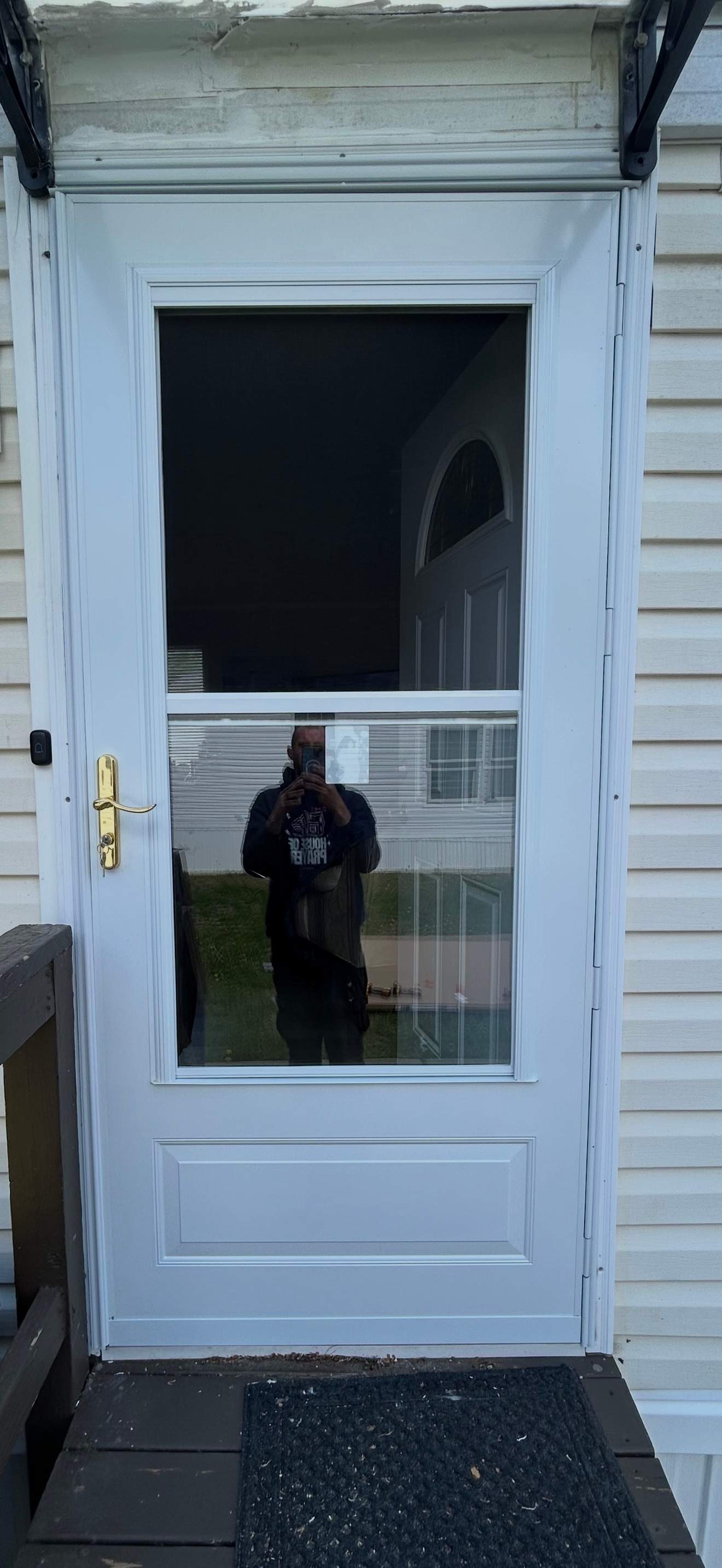 White Storm Door Installation & Entryway Upgrade – Bear, DE by Laser Focused Solutions LLC